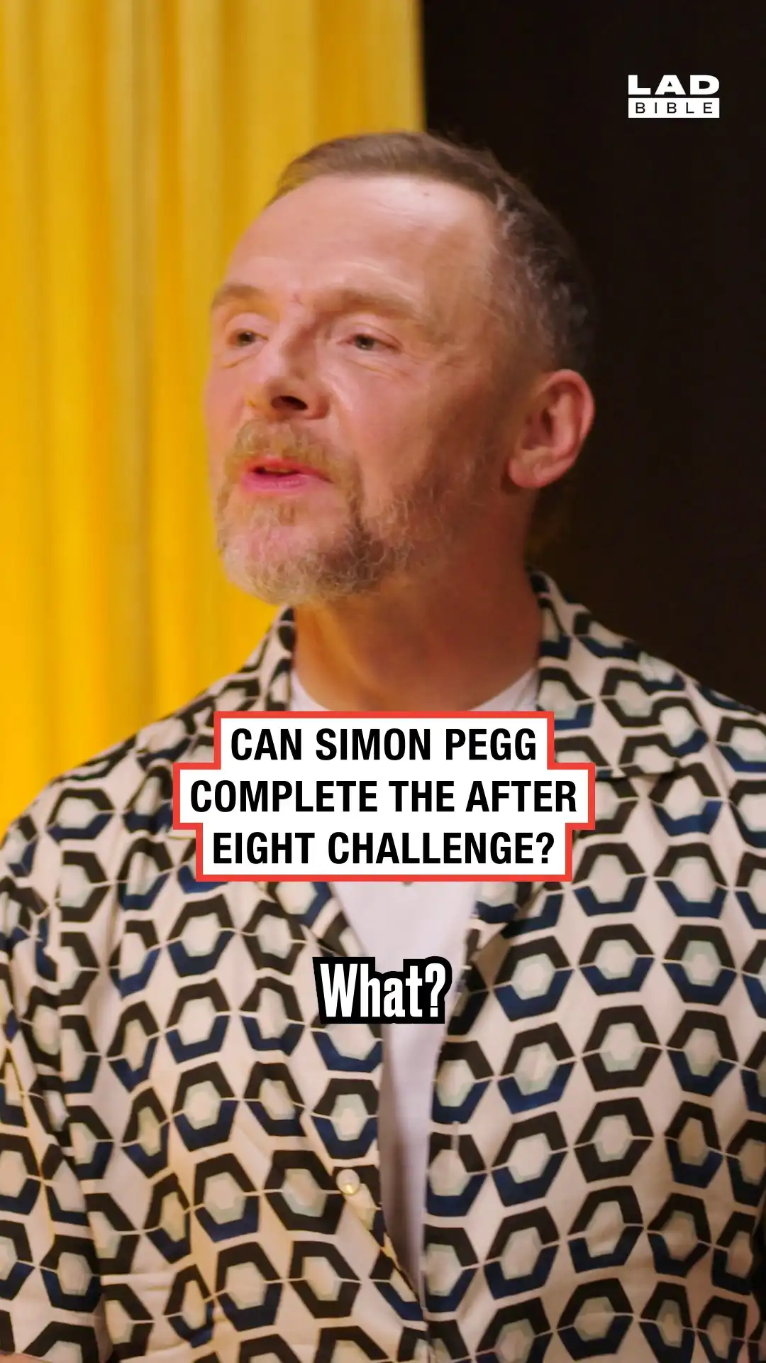 Simon Pegg tries the After Eight challenge