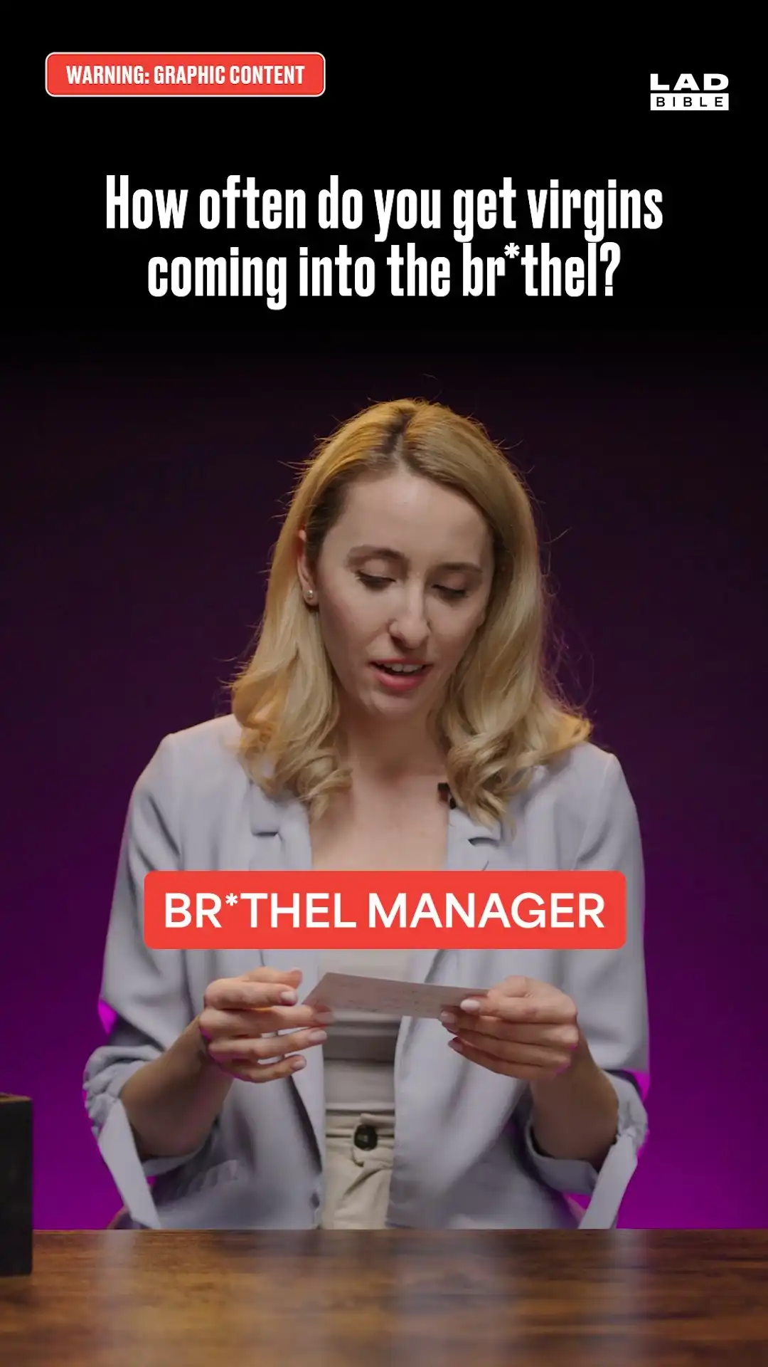 Br*thel manager on v*rgins