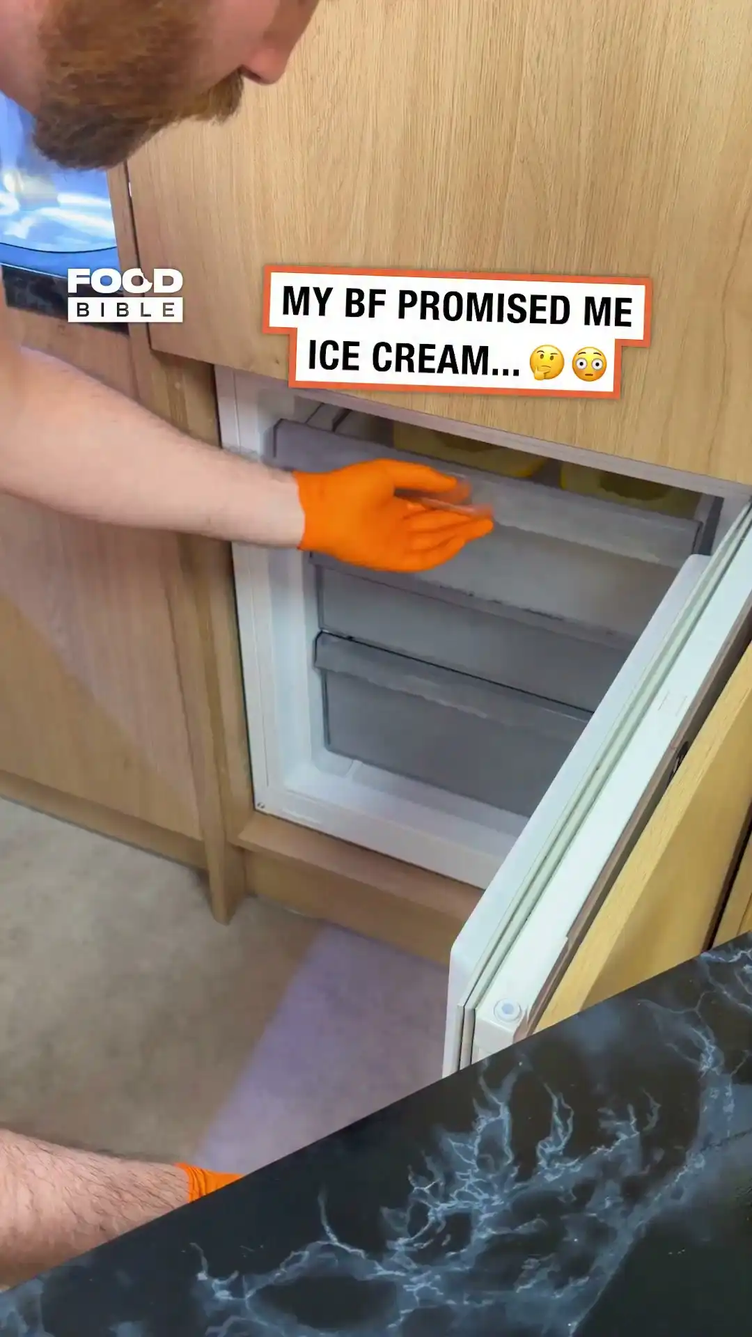He made ice cream inside a frozen melon π