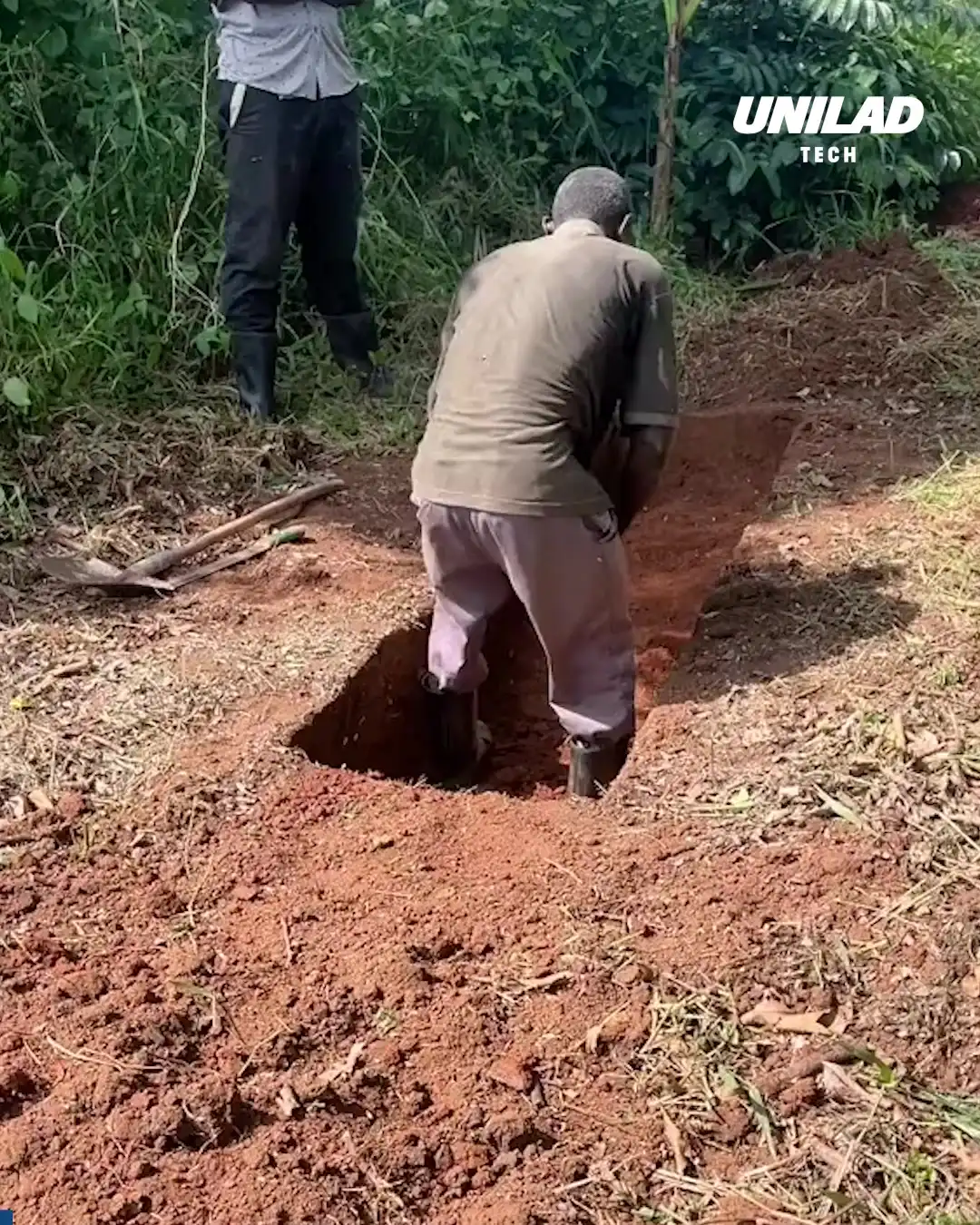 Guy digs super deep hole