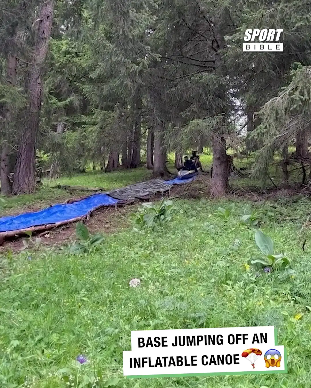 Base Jumping Off An Inflatable Canoe 🪂😱