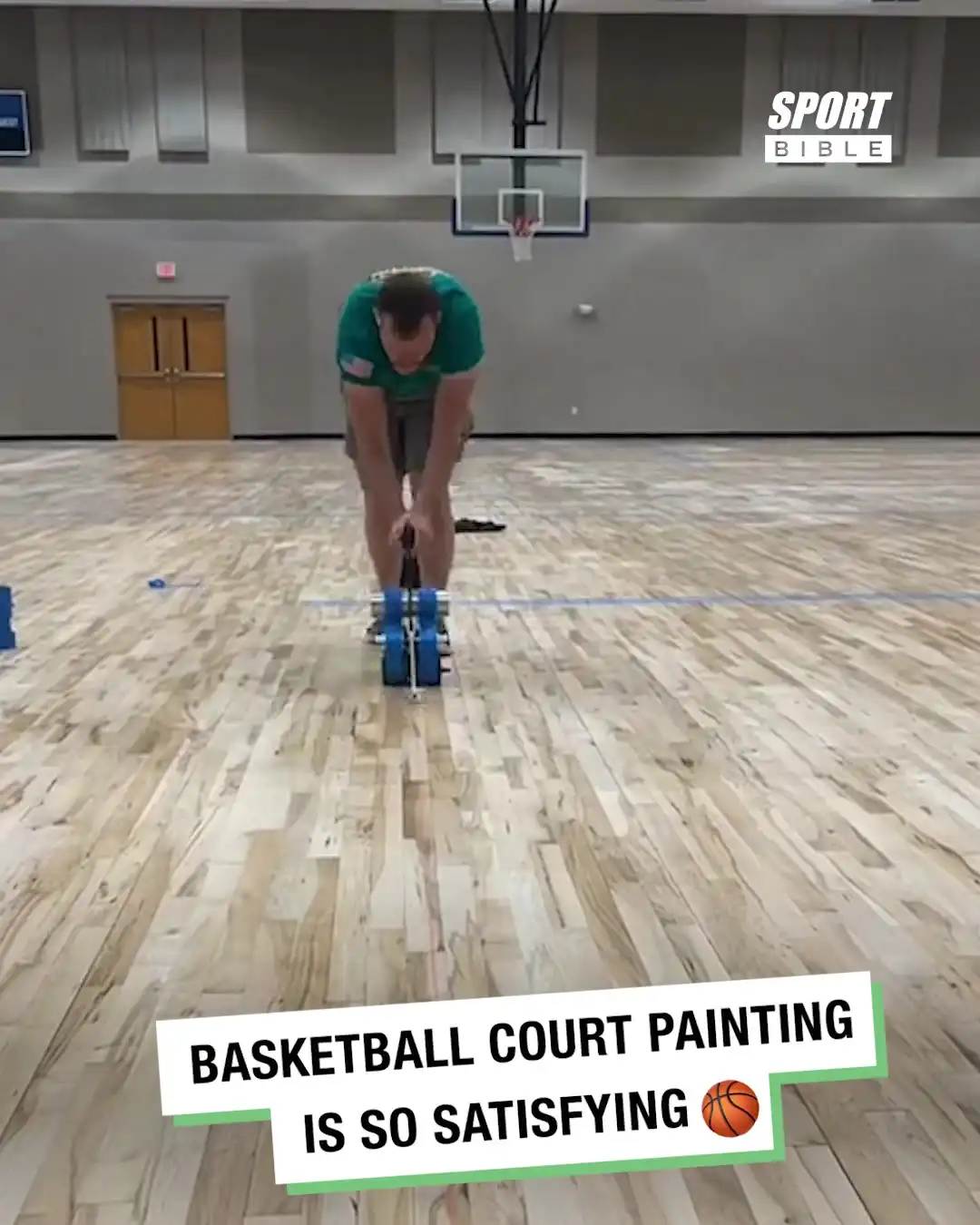 Basketball Court Painting Is So Satisfying 🏀