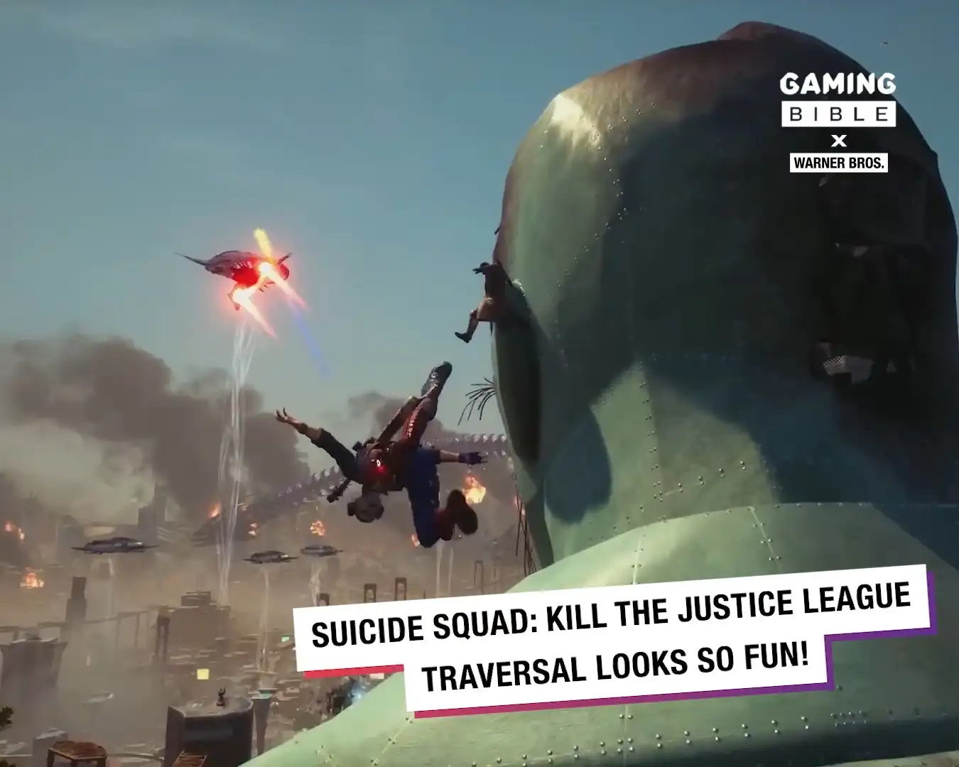 Getting around Metropolis looks so fun in the new Suicide Squad game 👀