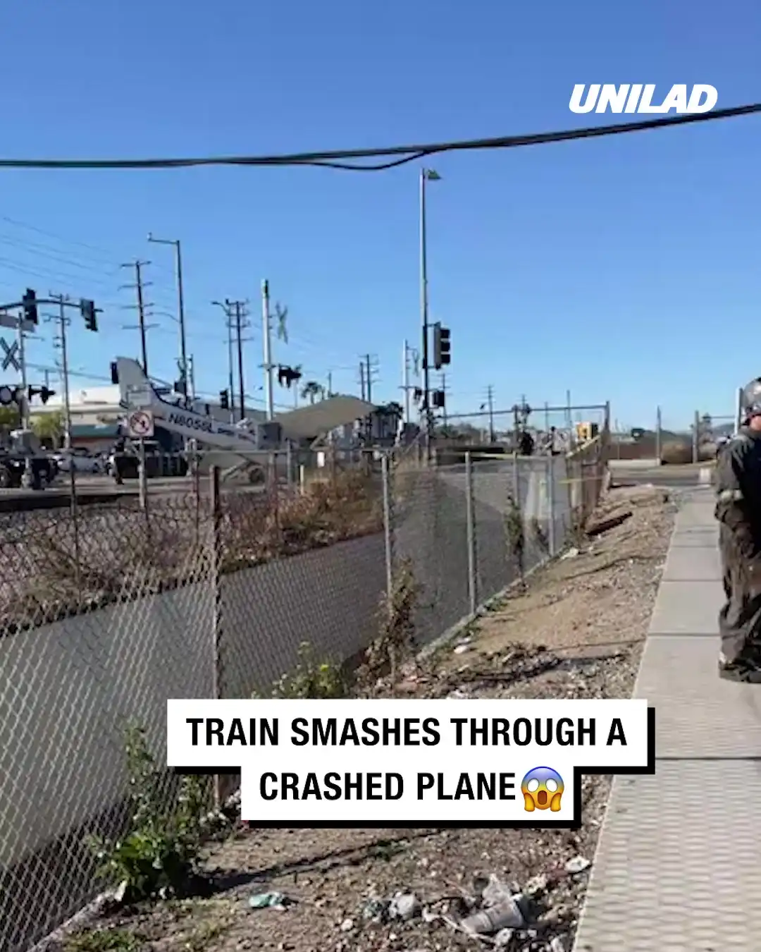 Plane debris nearly takes out man