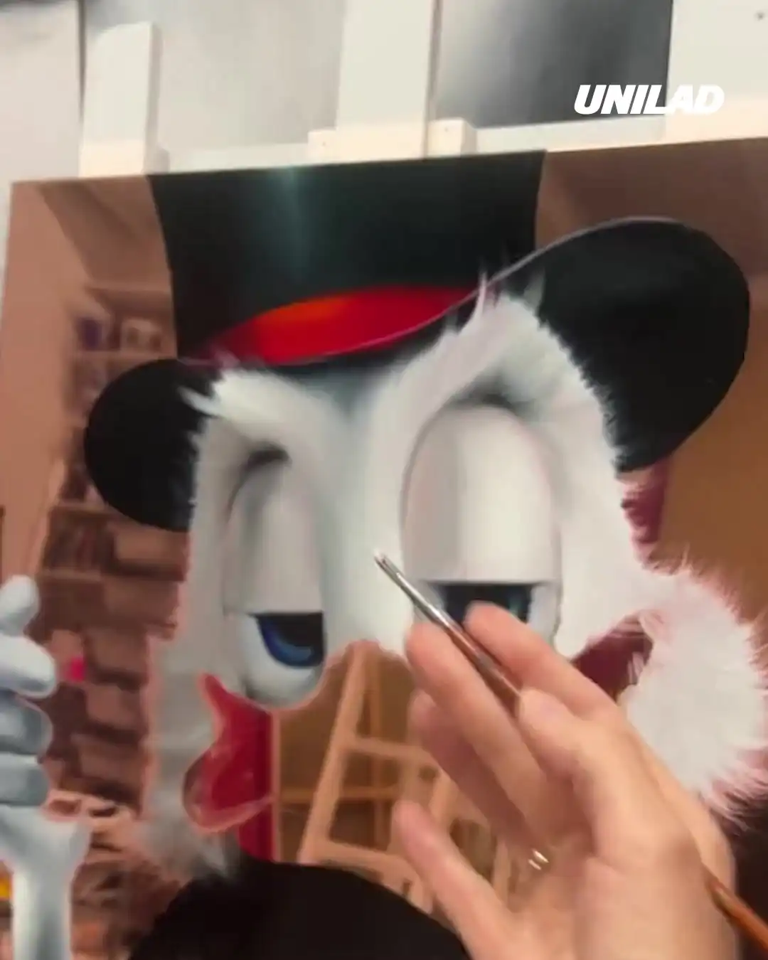 Donald duck painted on copper