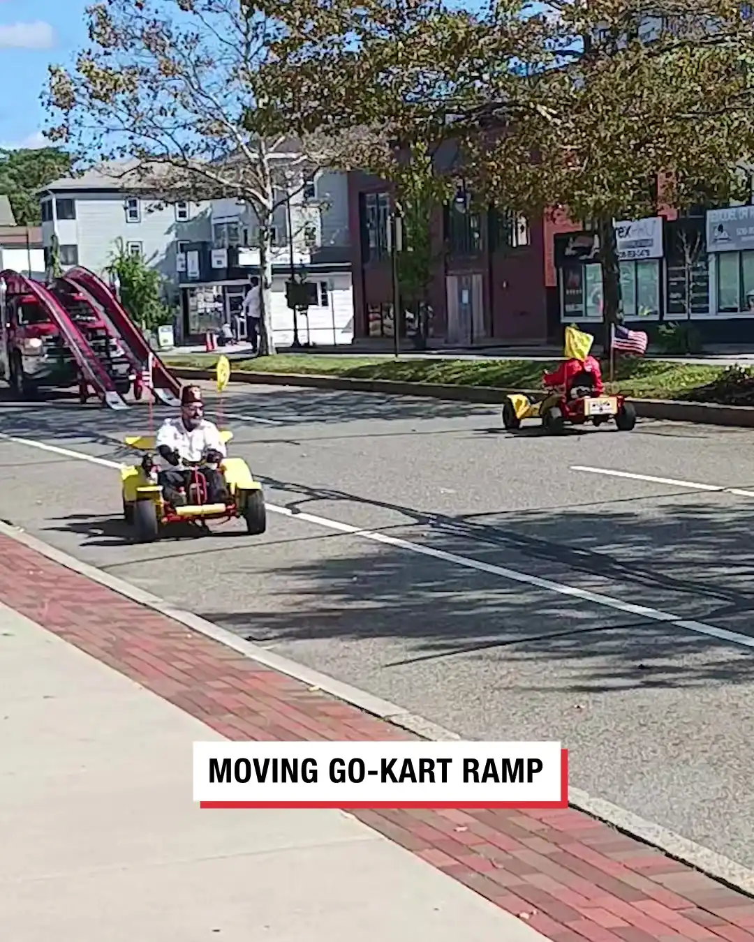 Moving ramp for go-karts