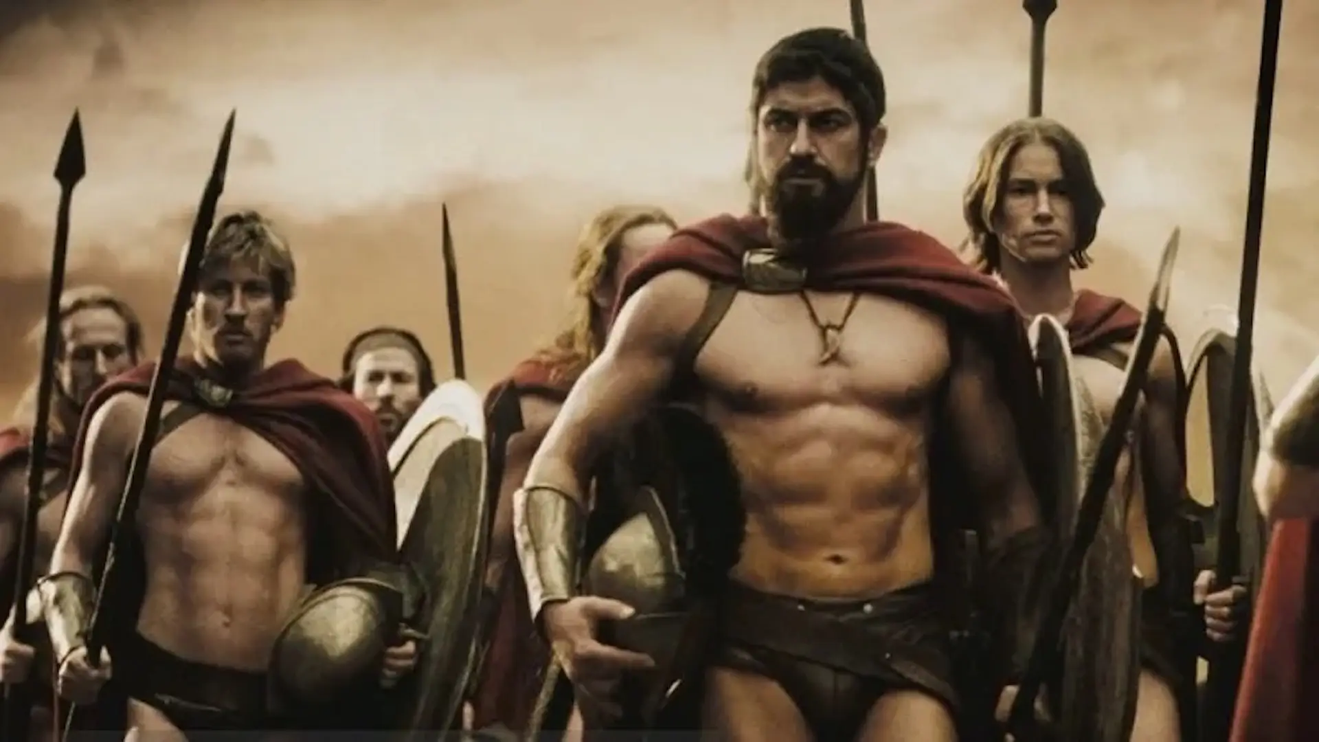 Gerard Butler in the movie "300"