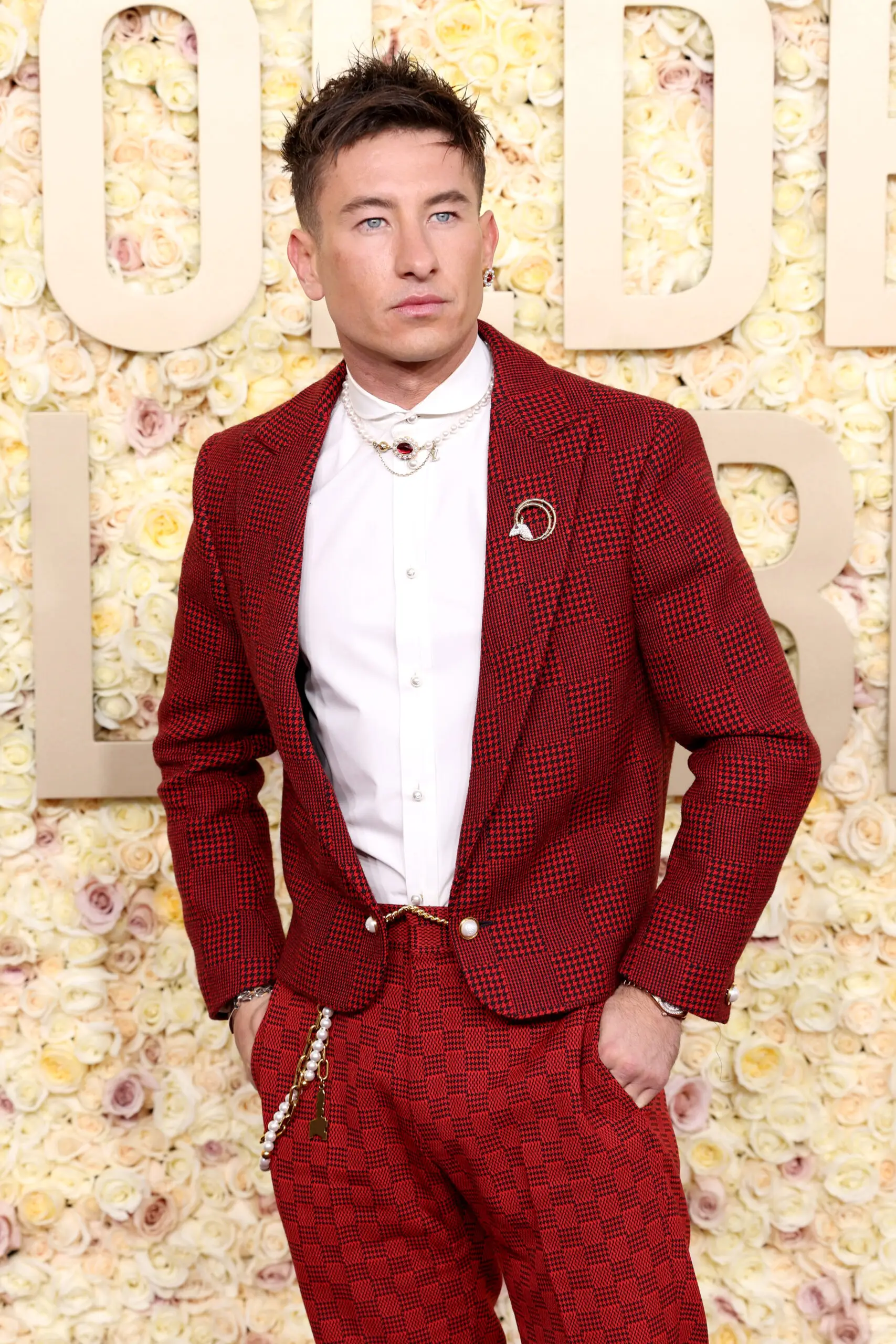 BEVERLY HILLS, CALIFORNIA - JANUARY 07: Barry Keoghan attends the 81st Annual Golden Globe Awards at The Beverly Hilton on January 07, 2024 in Beverly Hills, California. (Photo by Kevin Mazur/Getty Images)