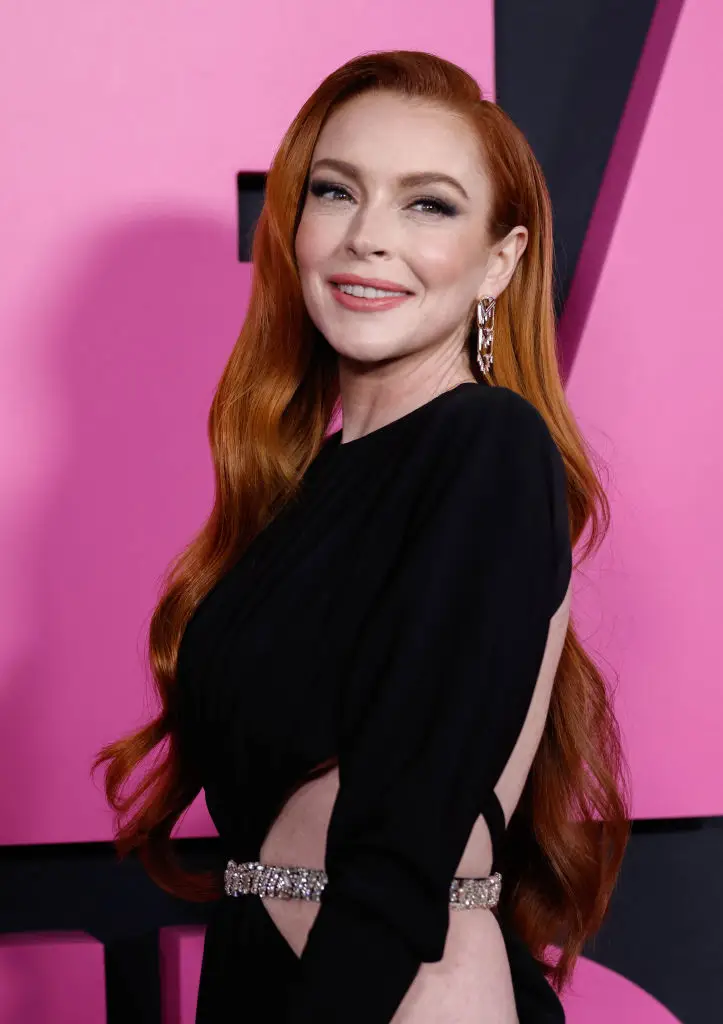 US actress Lindsay Lohan arrives for the premiere of Paramount Pictures' "Mean Girls" at AMC Lincoln Square in New York on January 8, 2024. (Photo by KENA BETANCUR / AFP) (Photo by KENA BETANCUR/AFP via Getty Images)