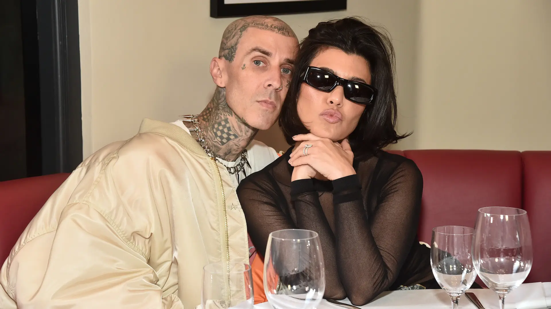 Travis Barker and Kourtney Kardashian