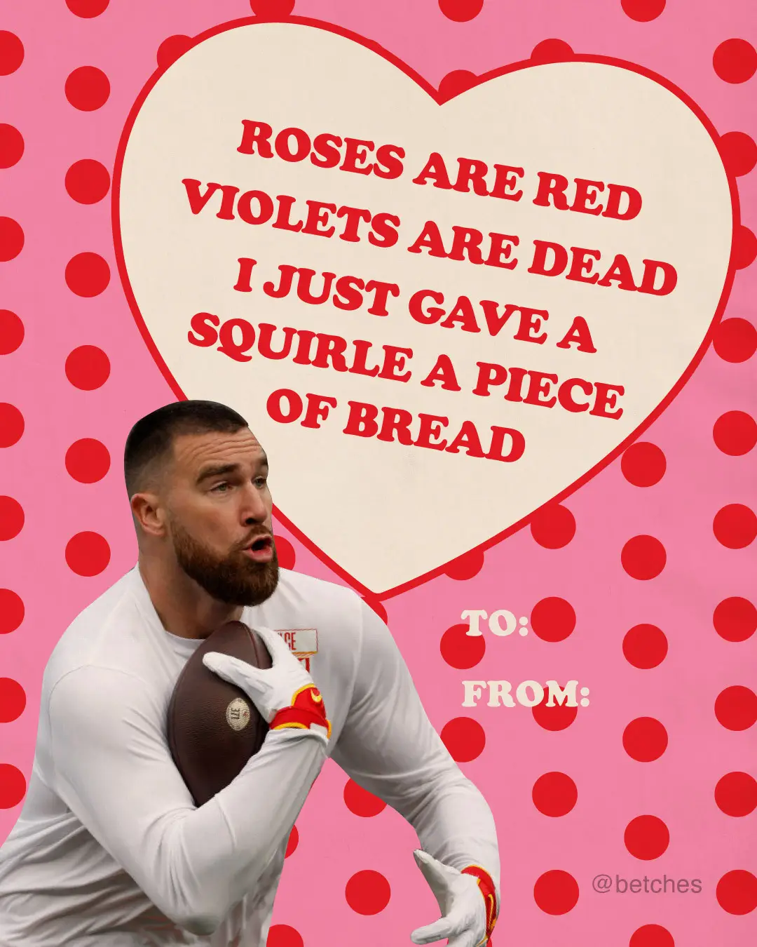 travis kelce valentine's day card