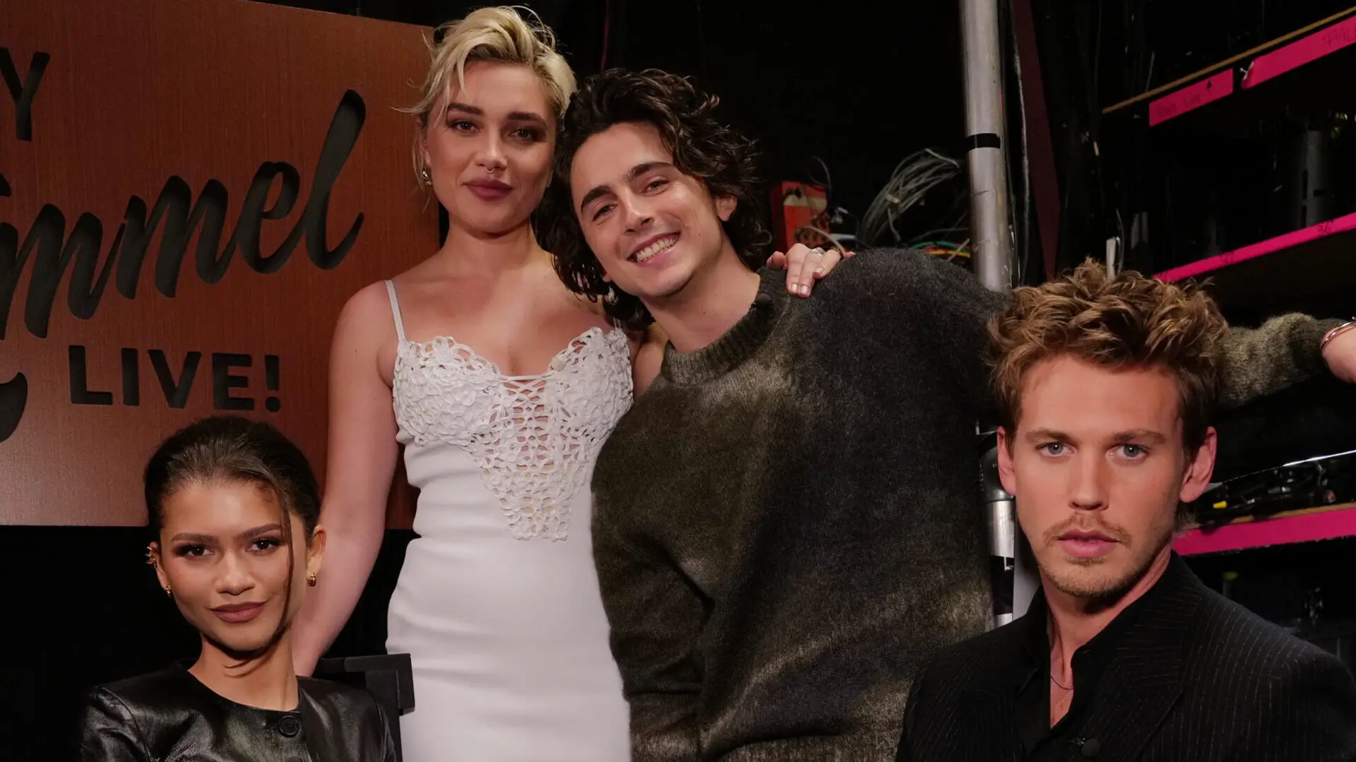 Zendaya, Florence Pugh, Timothee Chalamet, Austin Butler on Jimmy Kimmel