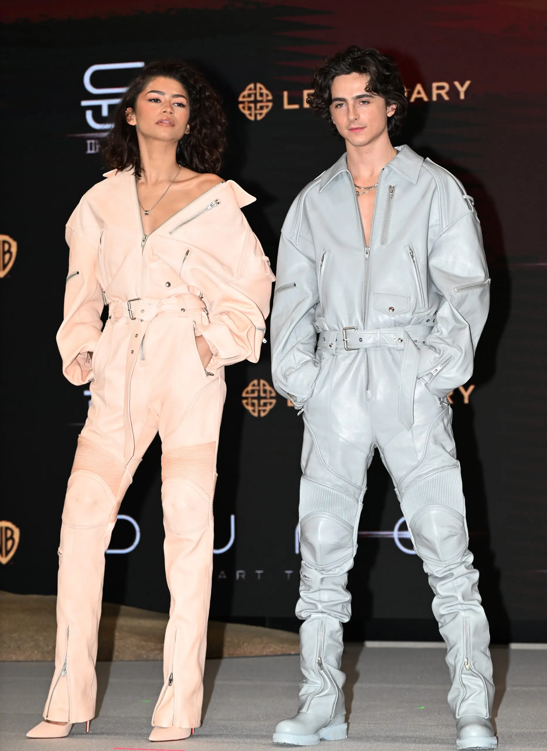 Zendaya, Timothee Chalamet at Dune: Part II Press Conference