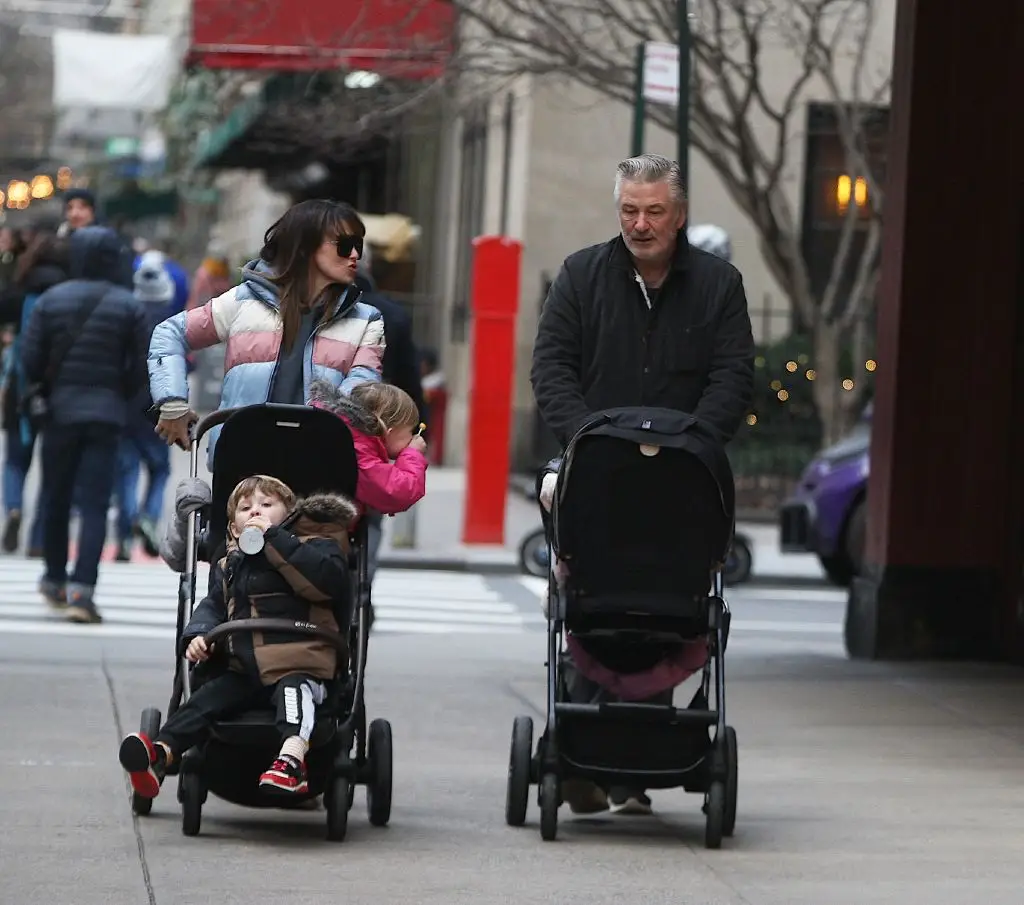 Hiliaria and Alec Baldwin walking around NYC