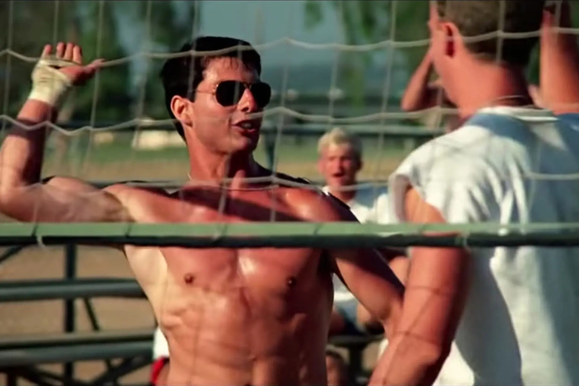 Top Gun volleyball scene
