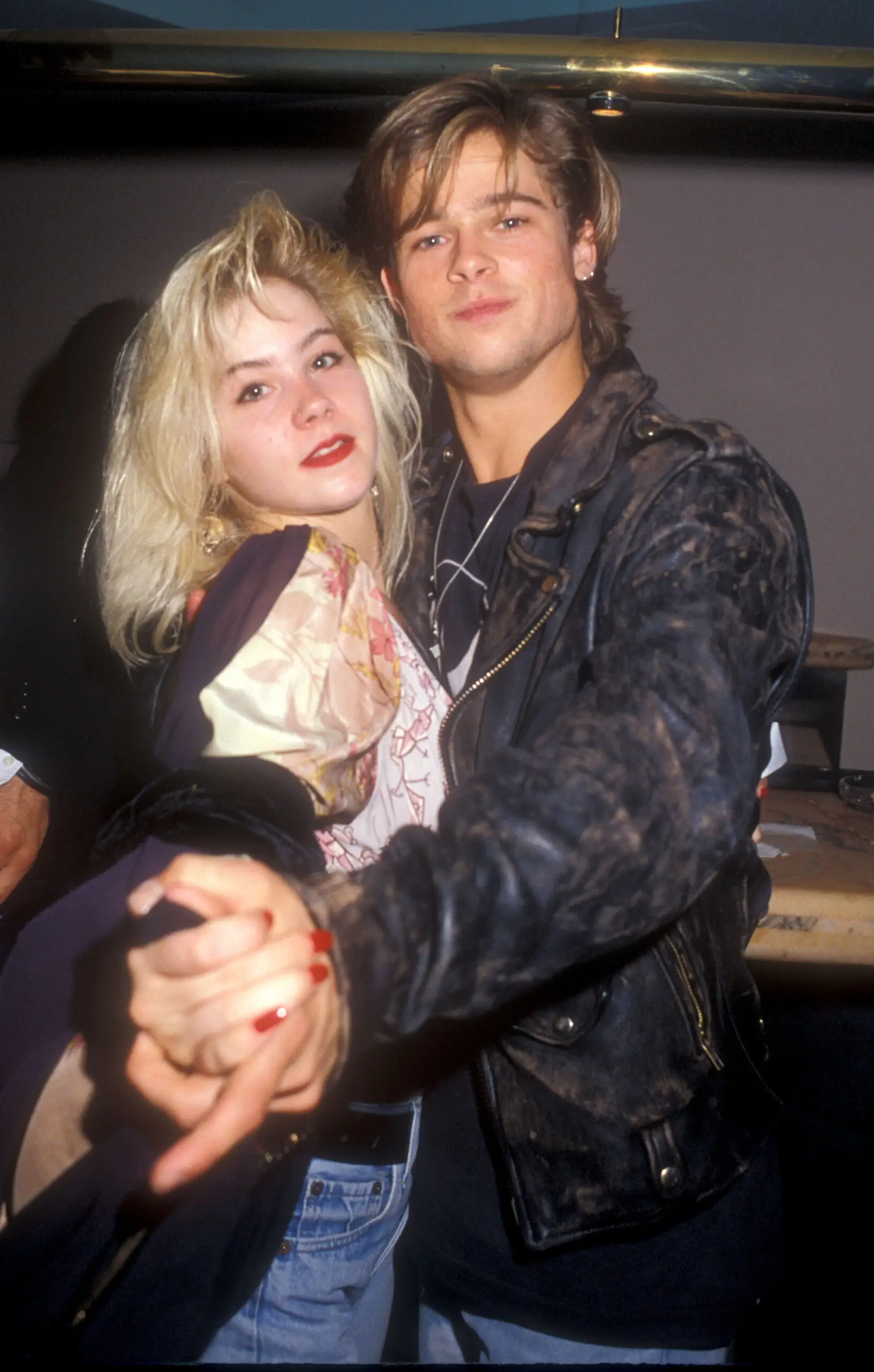 Christina Applegate and Brad Pitt