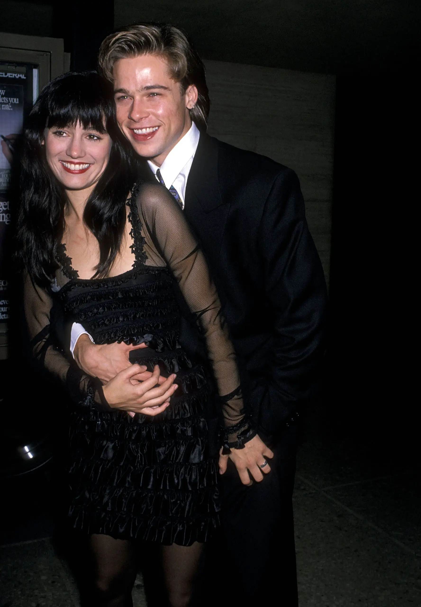 Jill Schoelen and Brad Pitt