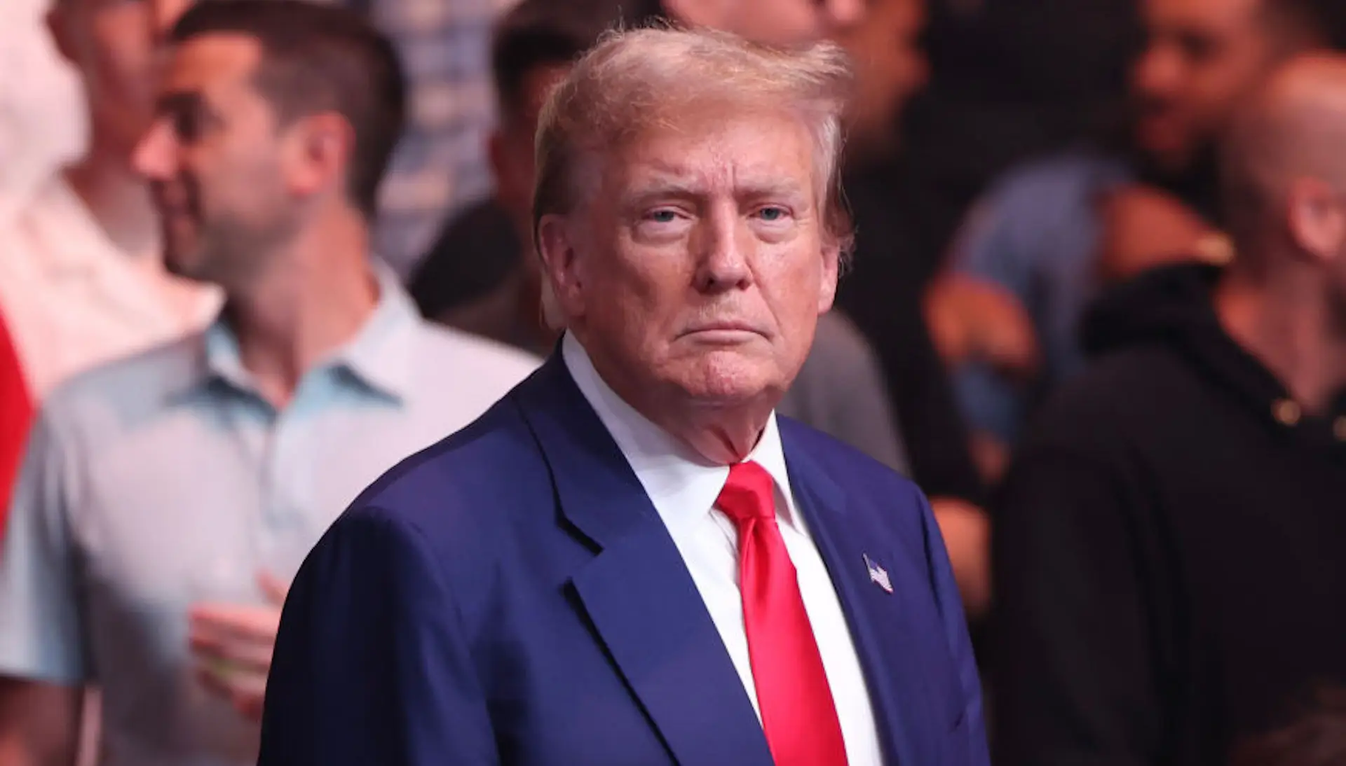 NEWARK, NEW JERSEY - JUNE 01: Former U.S. President Donald Trump attends UFC 302 at Prudential Center on June 01, 2024 in Newark, New Jersey. (Photo by Luke Hales/Getty Images)
