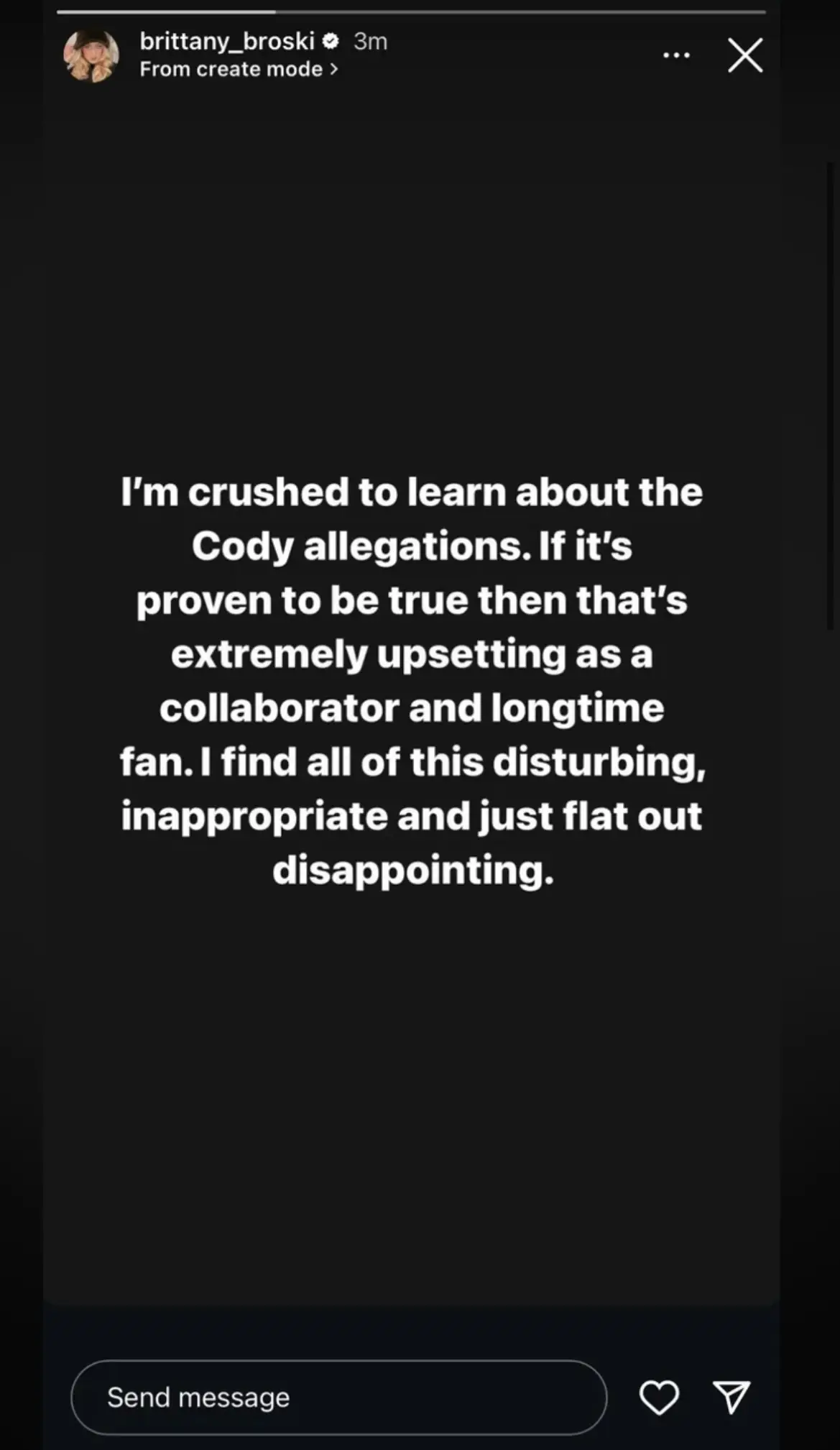 Brittany Broski statement