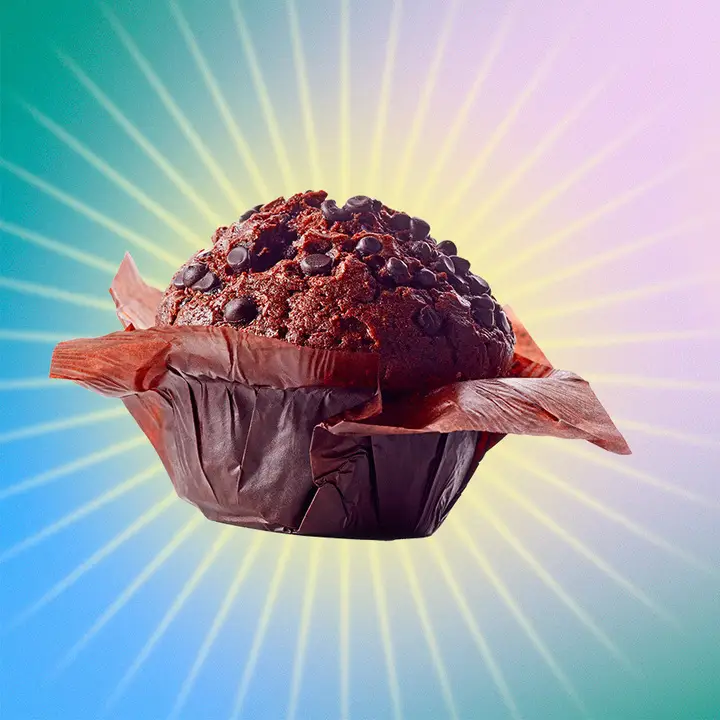 Paris Olympics chocolate muffin