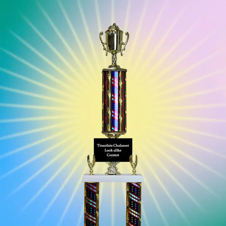 Timothee Chalamet lookalike trophy
