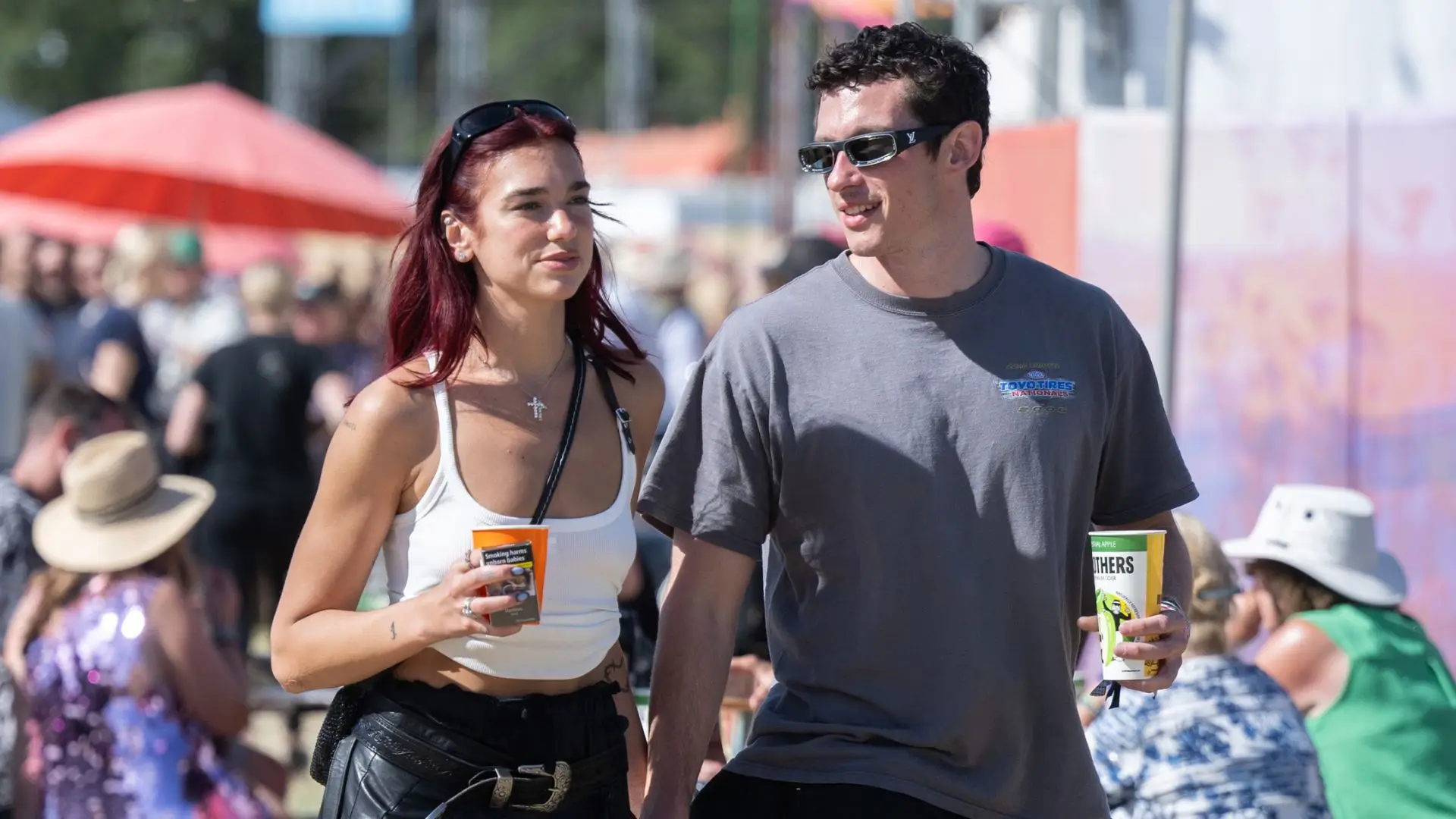 Dua Lipa and Callum Turner