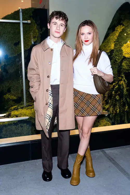 Iris Apatow and Sam Nivola Burberry