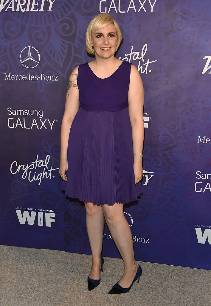 Lena Dunham Variety party blonde hair 2014