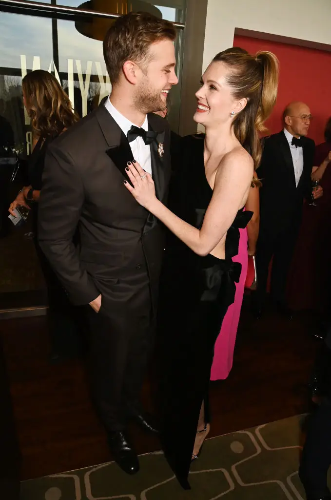 Meghann Fahy Leo Woodall 2025 BAFTAs