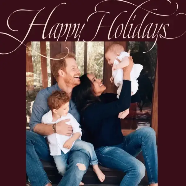 Harry Meghan Archie Lilibet holiday card 2021