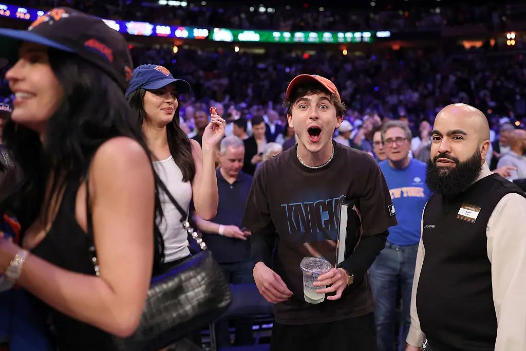Kylie Jenner and Timothee Chalamet at the Knicks game