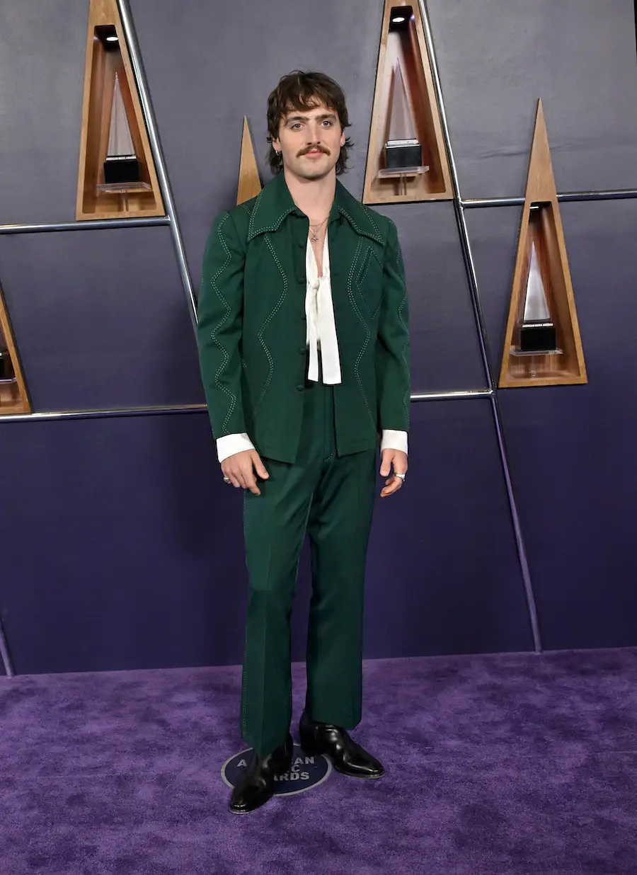 LAS VEGAS, NEVADA - MAY 26: (EDITORIAL USE ONLY) Benson Boone attends the 2025 American Music Awards at Fontainebleau Las Vegas on May 26, 2025 in Las Vegas, Nevada. (Photo by David Becker/Getty Images)