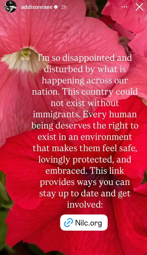 Addison Rae IG Story