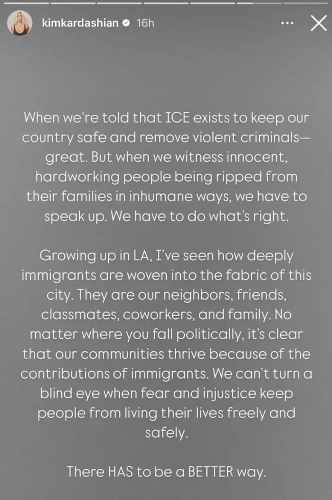 Kim Kardashian on ICE raids