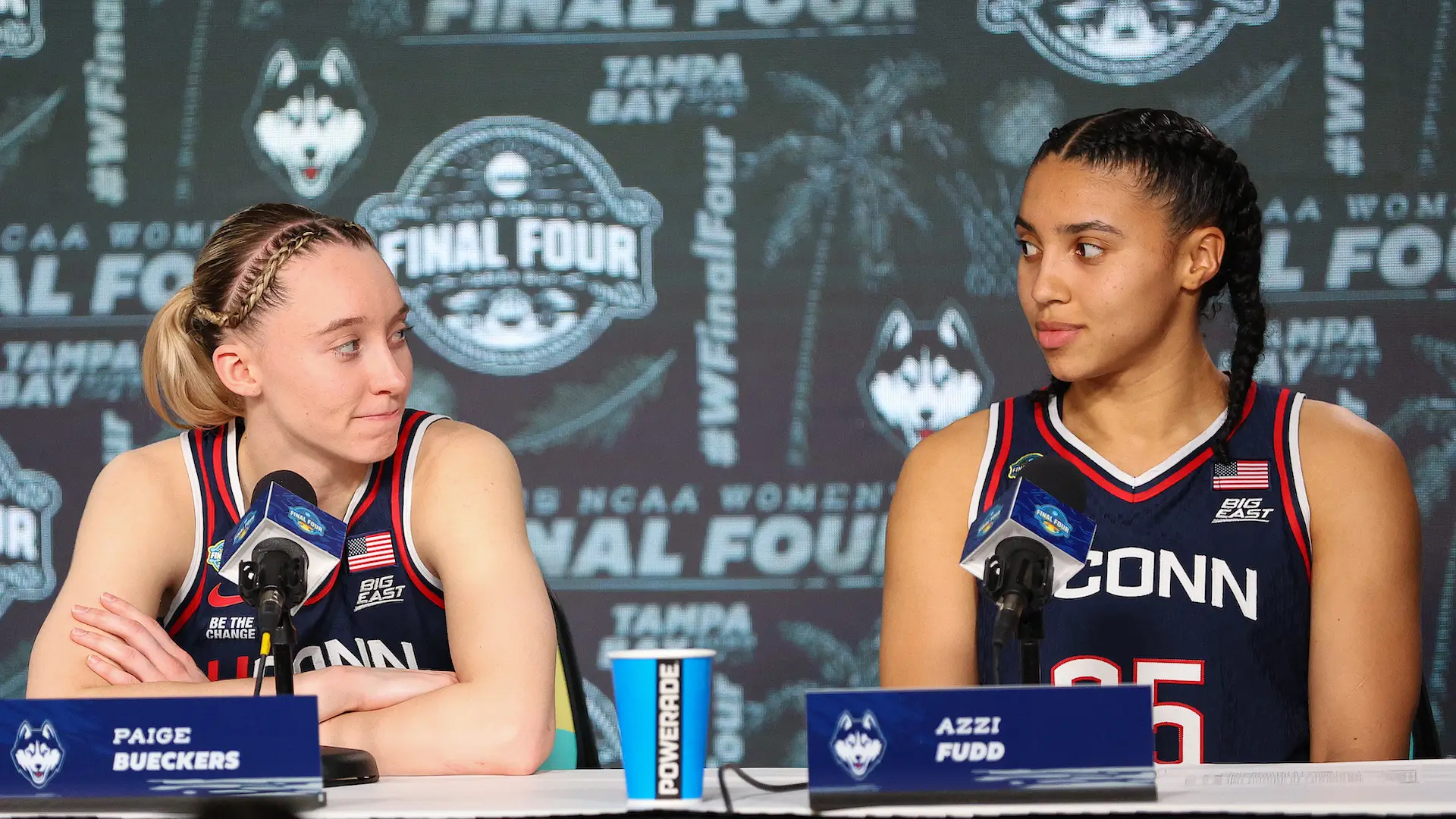 Paige Bueckers and Azzi Fudd couple goals