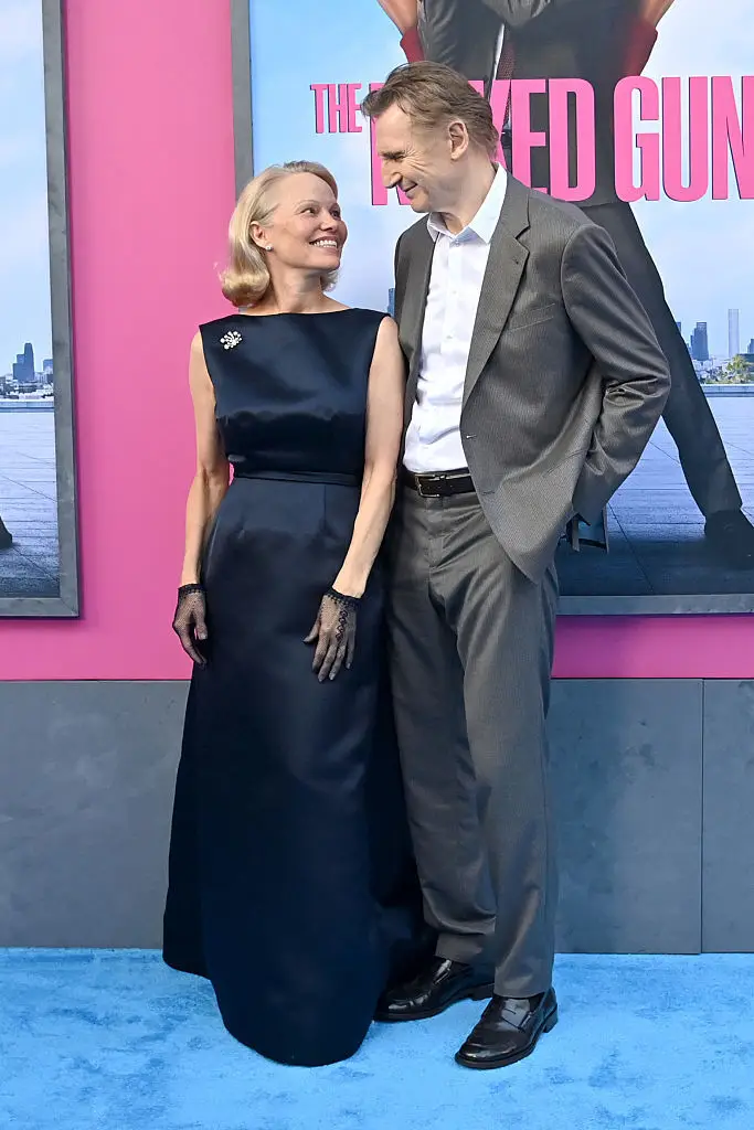 Pamela Anderson and Liam Neeson