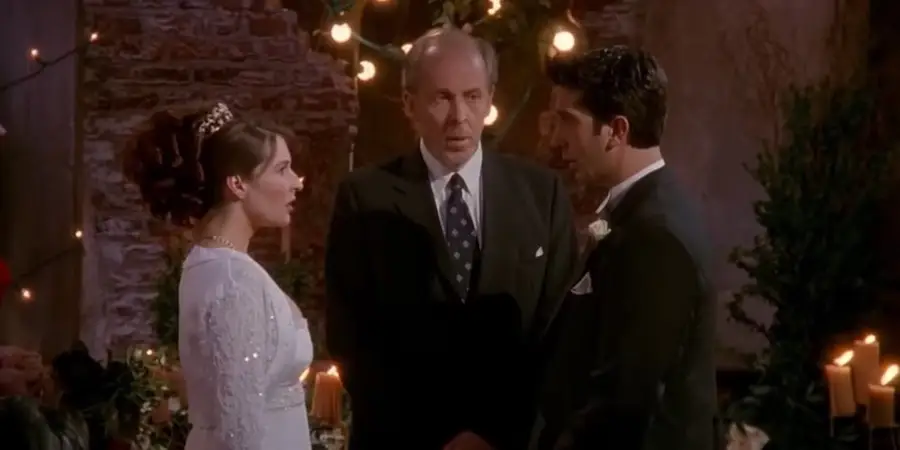 Friends; ross at the alter