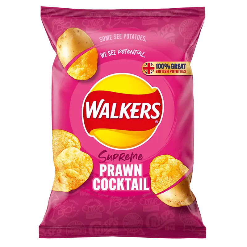 Prawn cocktail crisps are a controversial flavour (Walkers)