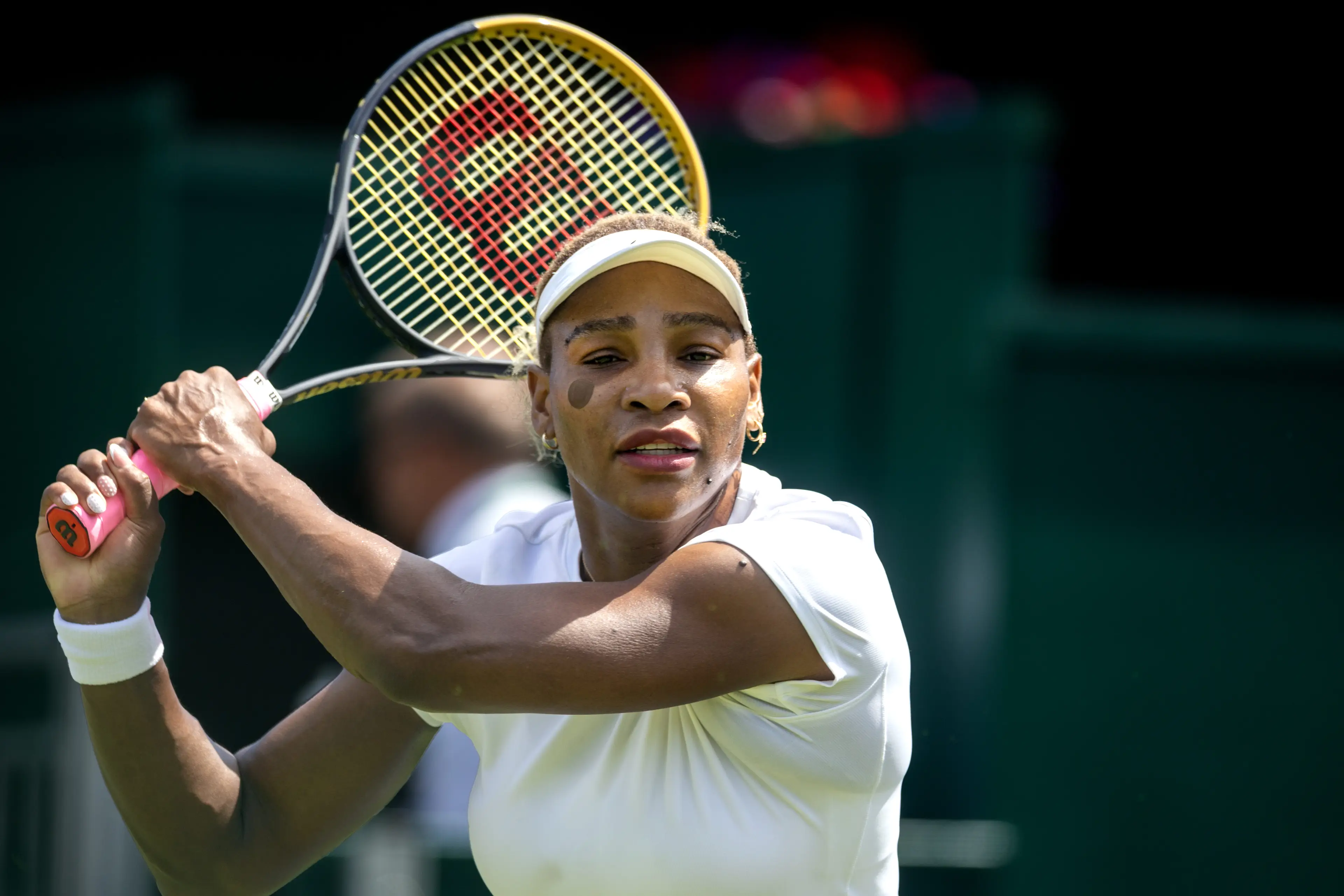 23-time Grand Slam champion Serena Williams made her return to Wimbledon's Centre Court on Tuesday (Tim Clayton/Getty Images)