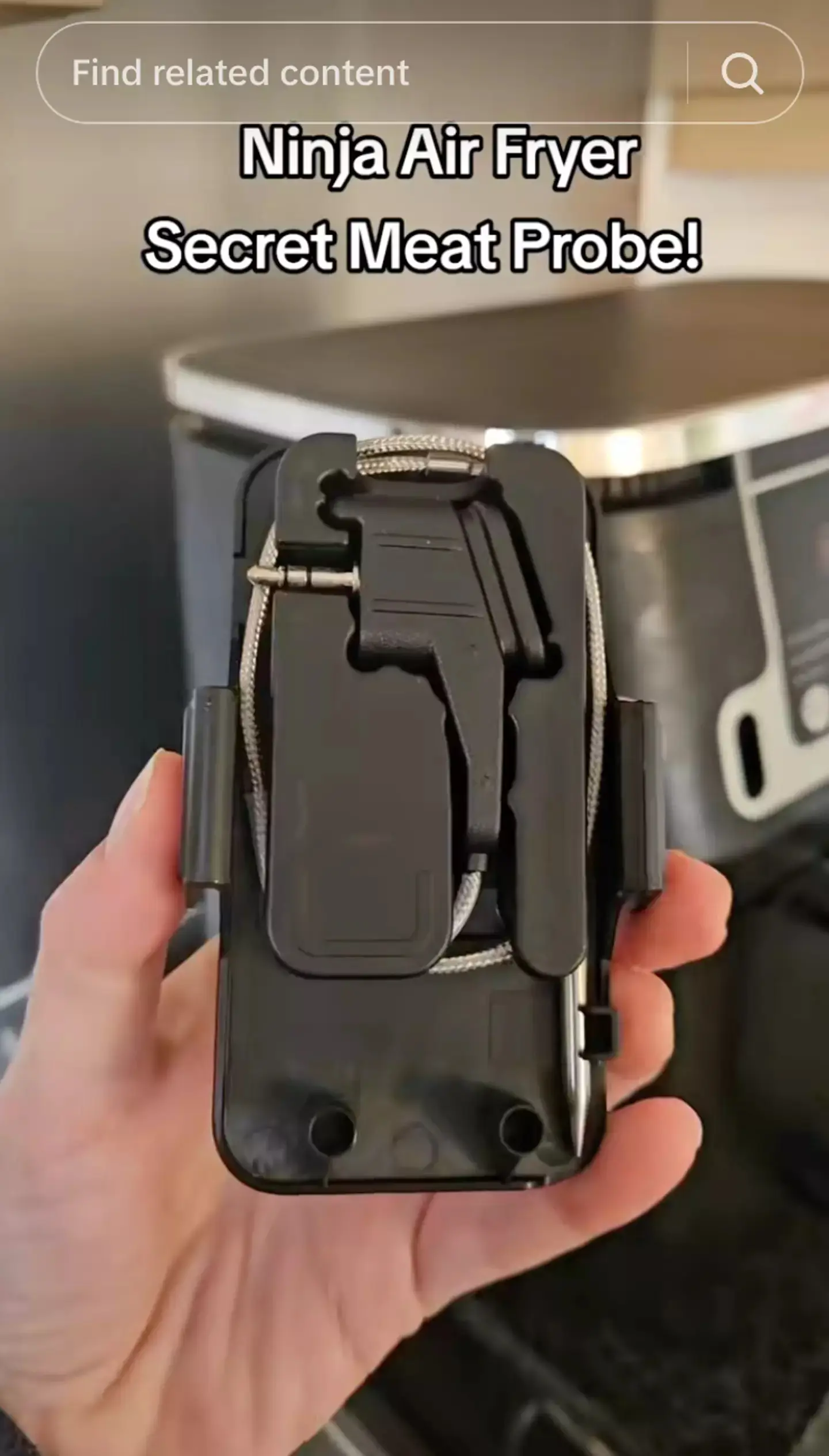 Fans have been excited to find out their air fryer has this gadget (TikTok/@bowesy5)