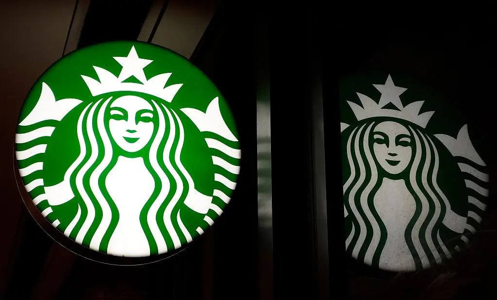 The Starbucks logo outside of Penn Station in New York (Gary Hershorn/Getty Images)