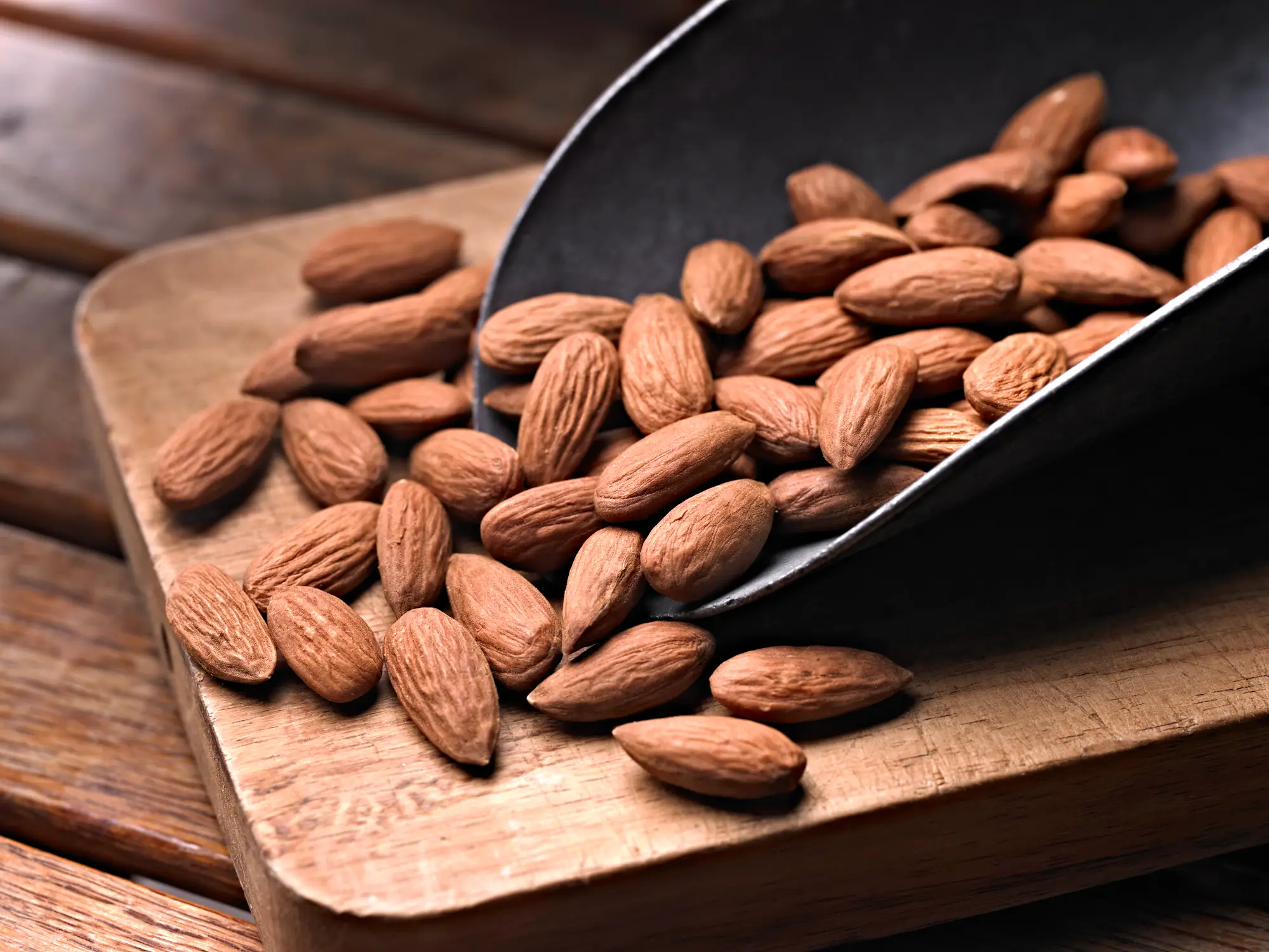 Almonds are the highest-ranked food, prized for nutritional balance rather than a single standout nutrient (4kodiak/Getty Images)