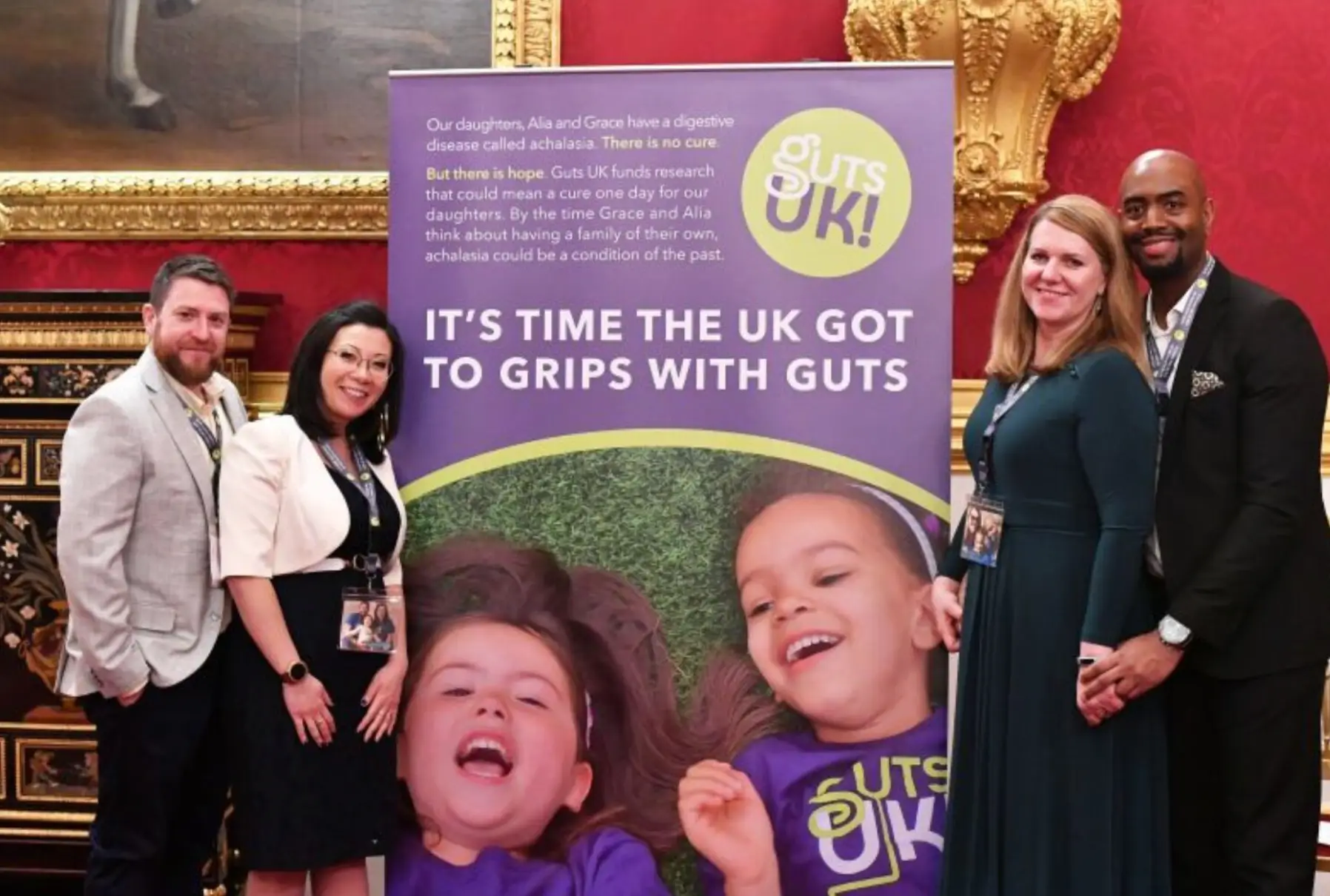 Agnieszka and Cassius (right) work with charity GutsUK to raise awareness of the rare oesophageal condition (GutsUK)