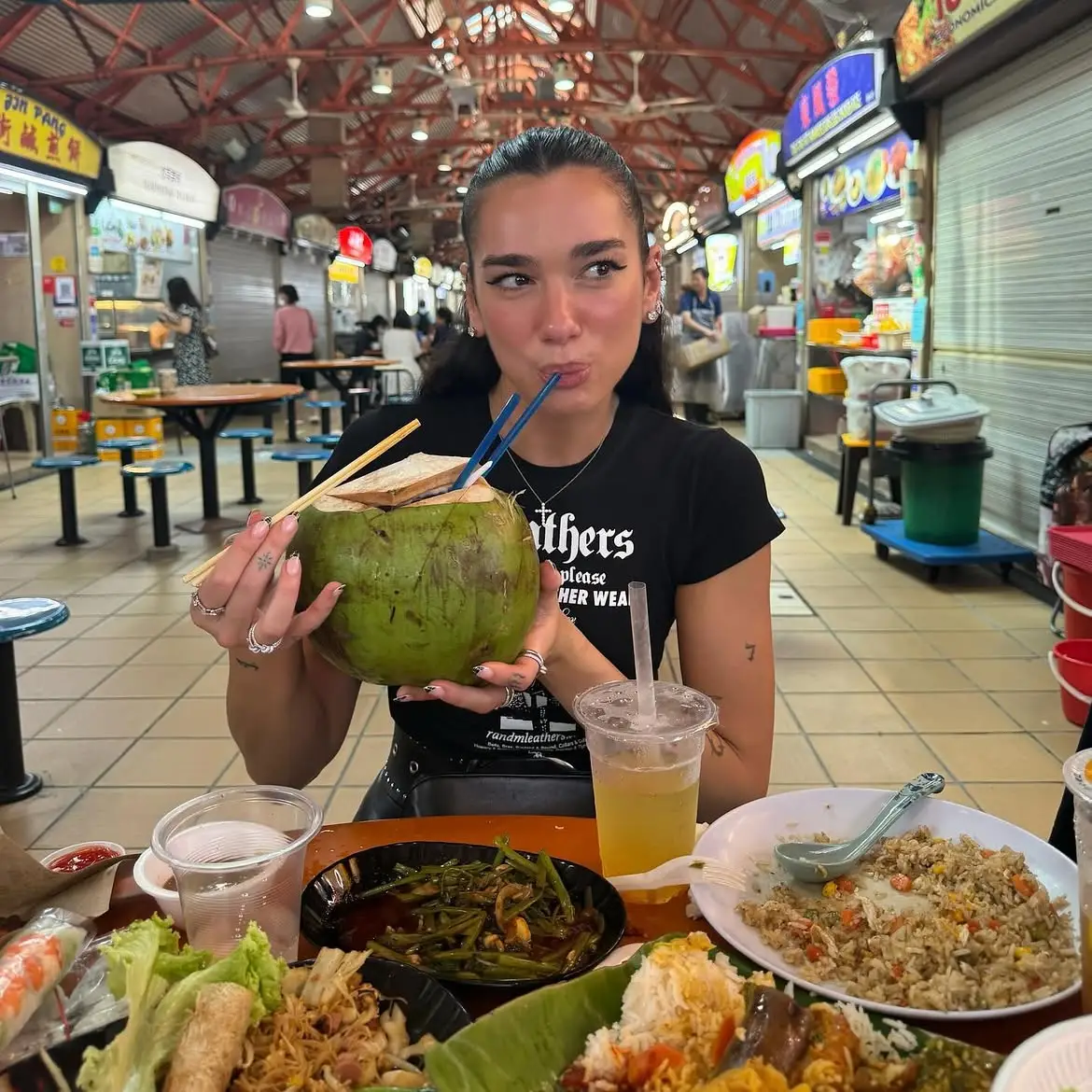 Dua Lipa said she plans holidays around the food she may eat (Instagram/@dualipa)