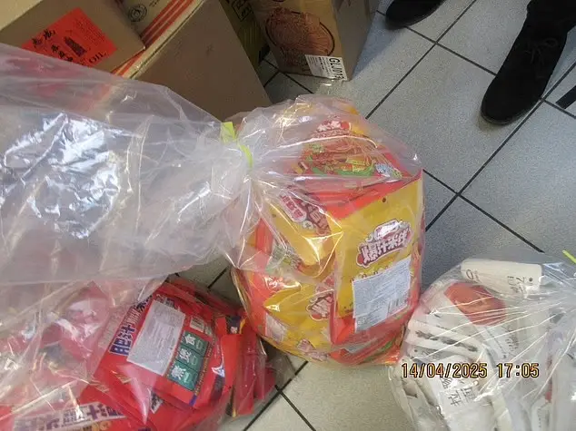 Packs of noodles were also seized (Westminster Council)