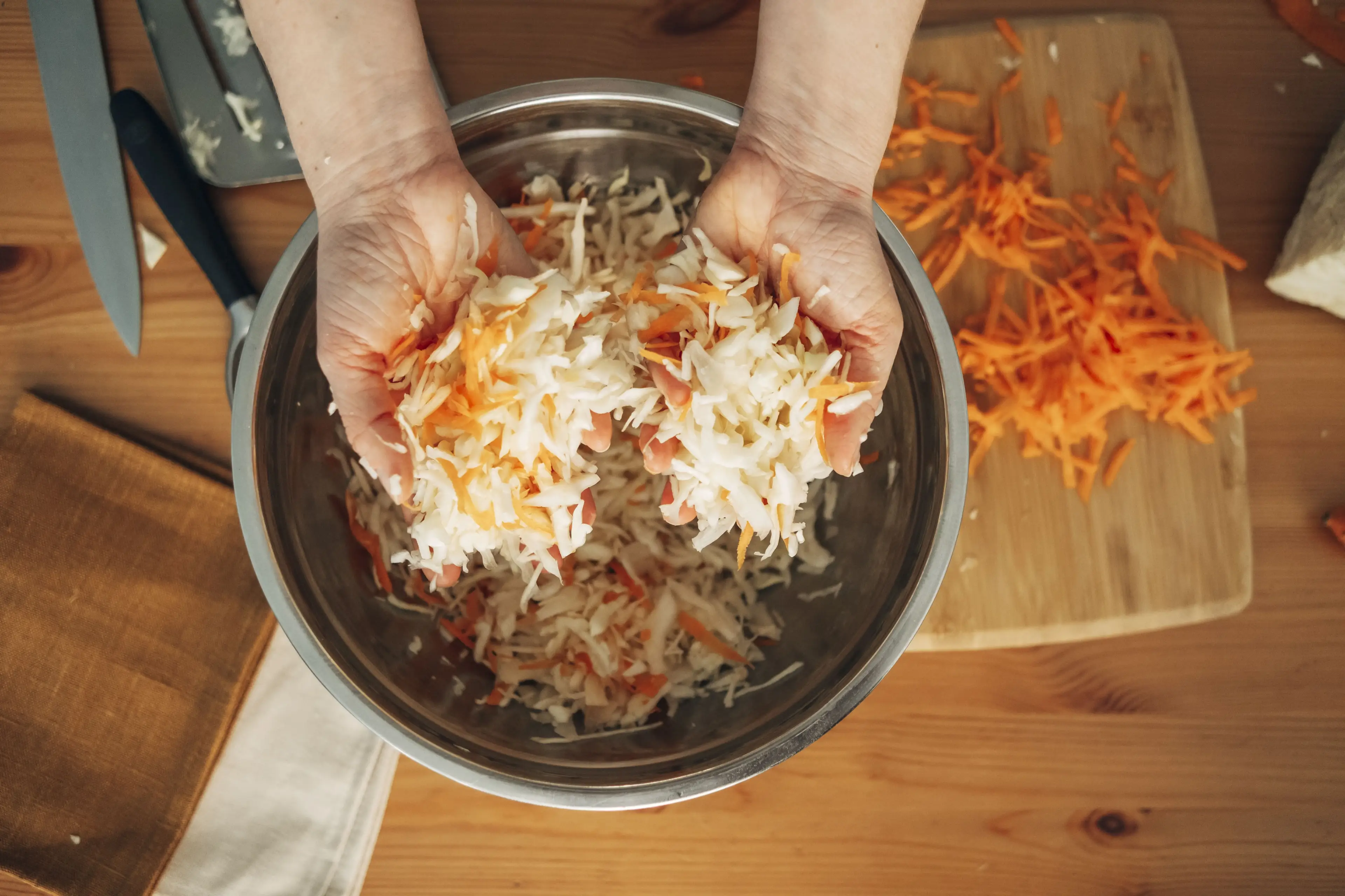 Cabbage, a crucial element in coleslaw, is a good source of fibre and Vitamin K (Getty Stock Image)