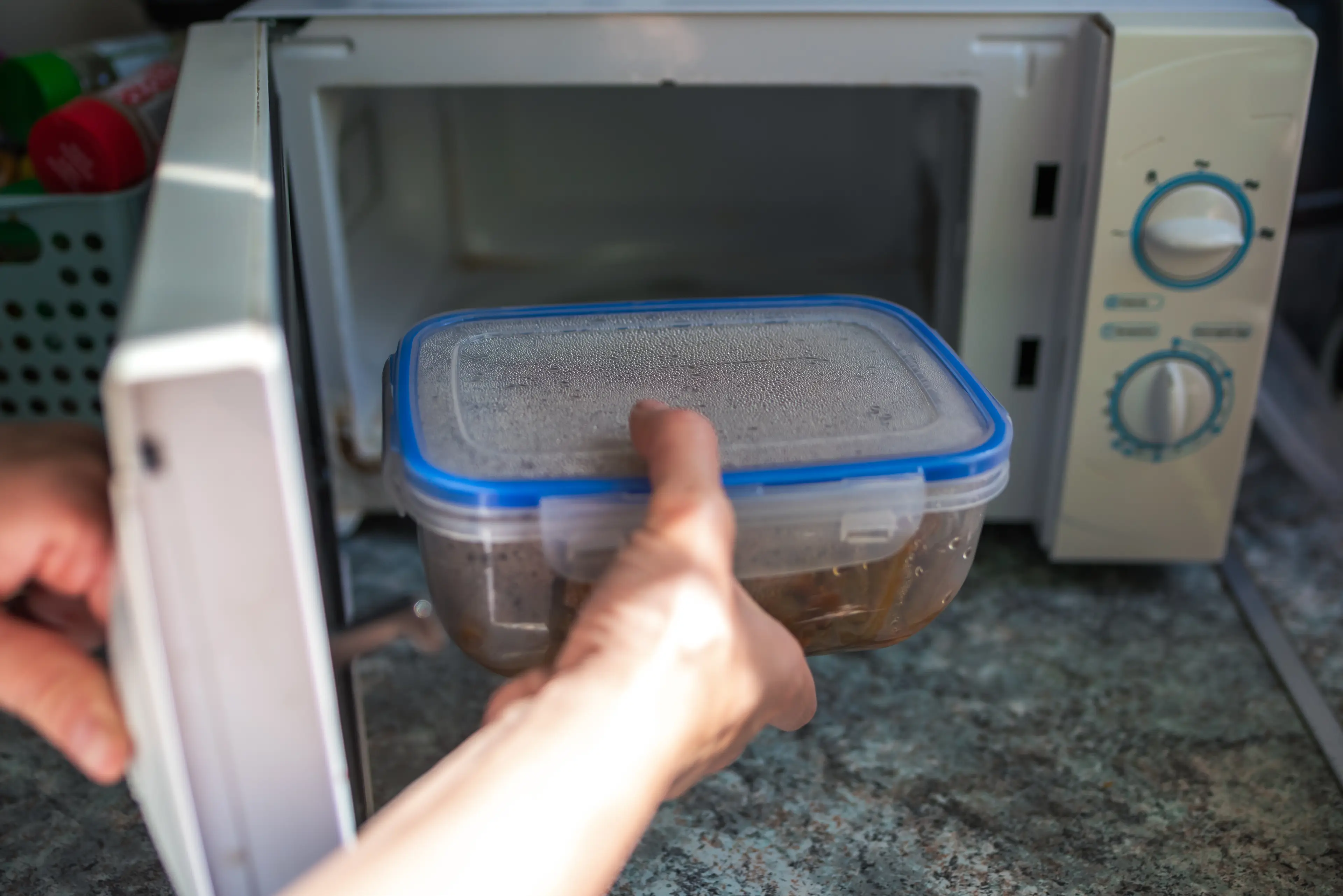 Putting your plastic tubs in the microwave may not be the best idea (Getty Stock Image)
