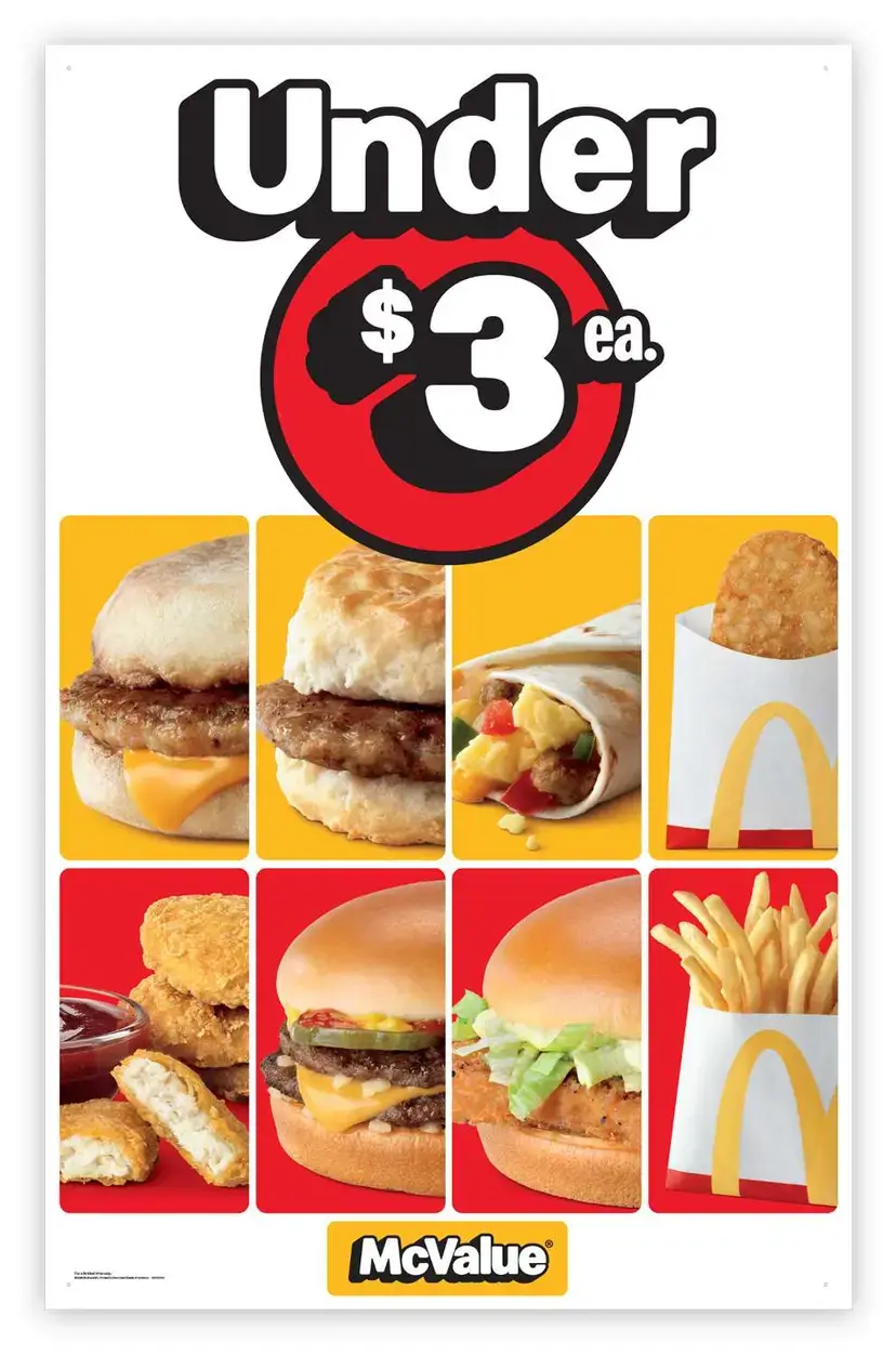 The McDonald's Value menu launched earlier this month, featuring fan-favourite items (McDonald's)