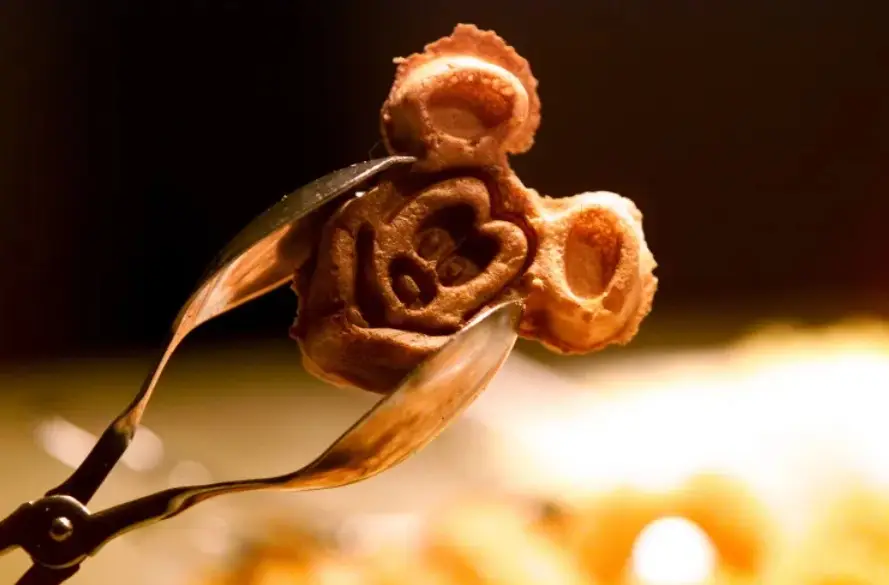 The Mickey Mouse waffles included in the breakfast (Irfan Khan/Los Angeles Times/Getty Images)