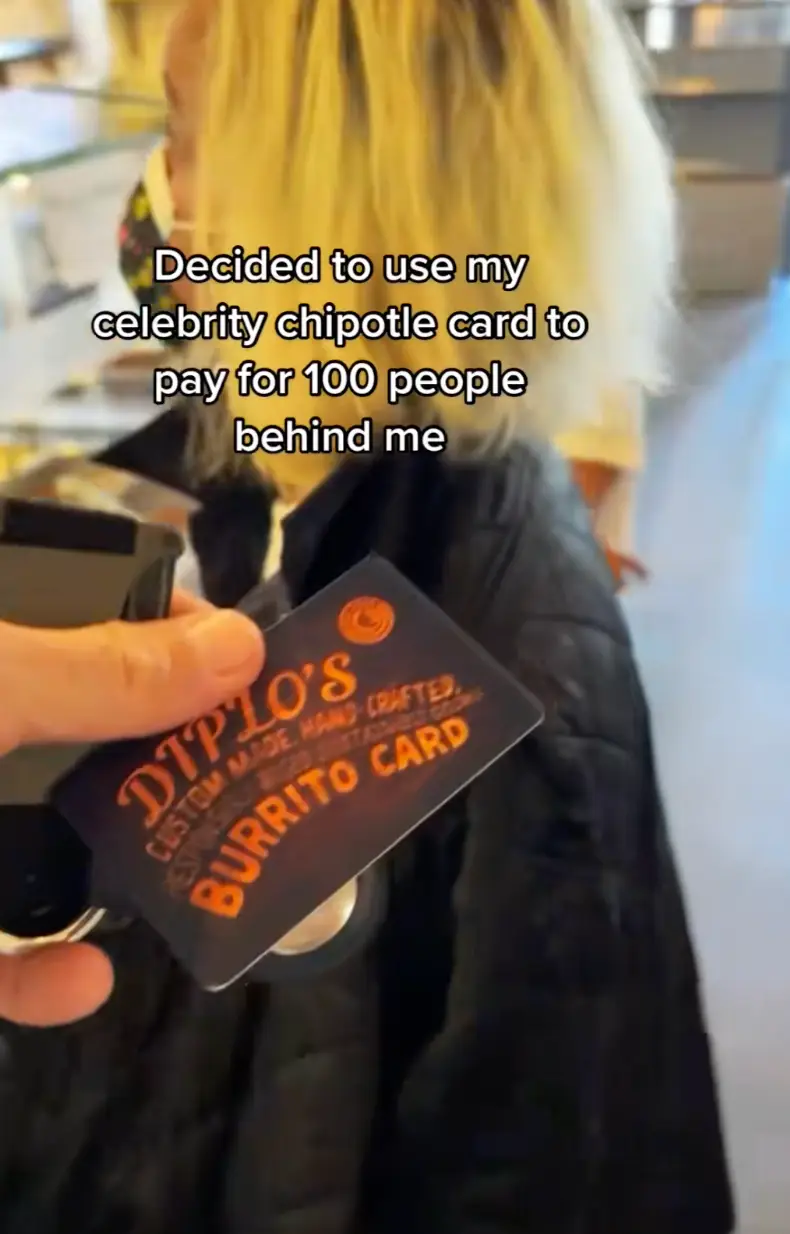Diplo once gifted 100 people Chipotle on his card (TikTok/@diplo)
